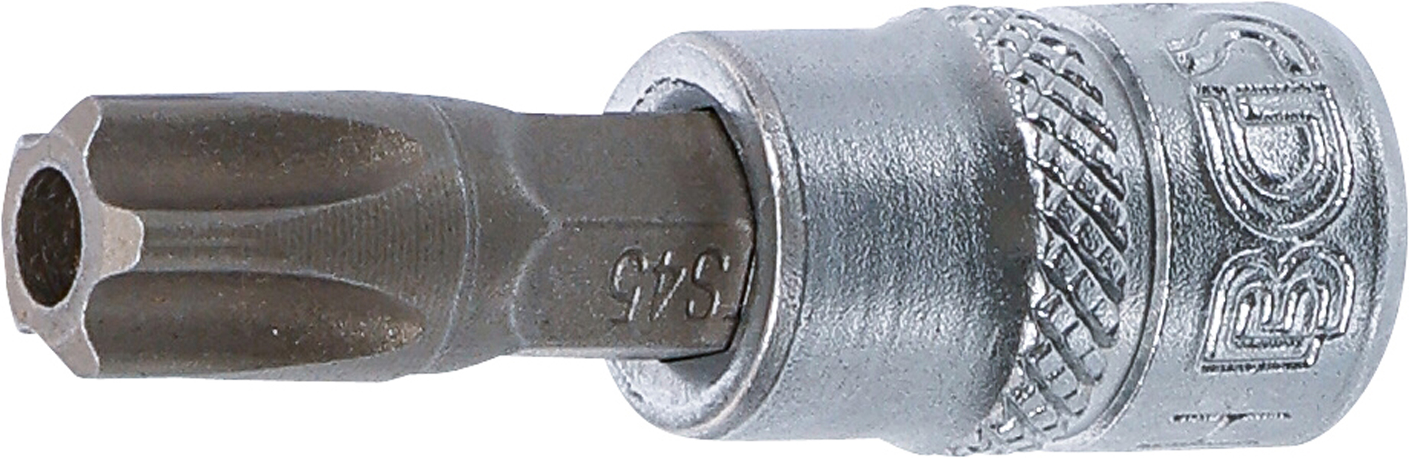 BGS Bit-Einsatz | Antrieb Innenvierkant 6,3 mm (1/4") | TS-Profil (für Torx Plus) mit Bohrung TS45
