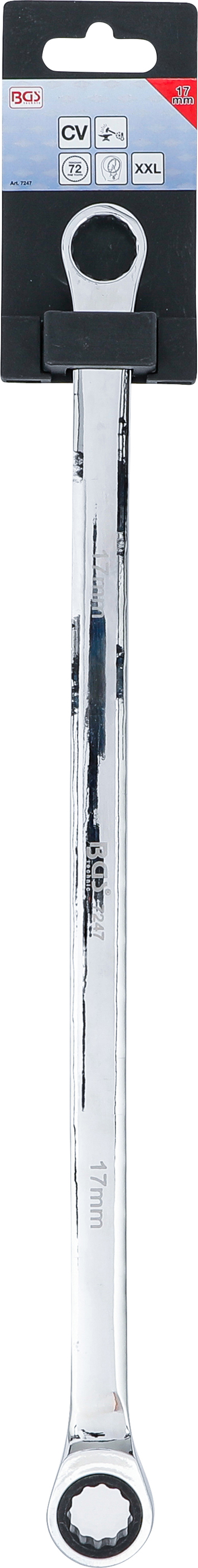 BGS Ratschenring- und Ringschlüssel | extra lang | SW 17 mm
