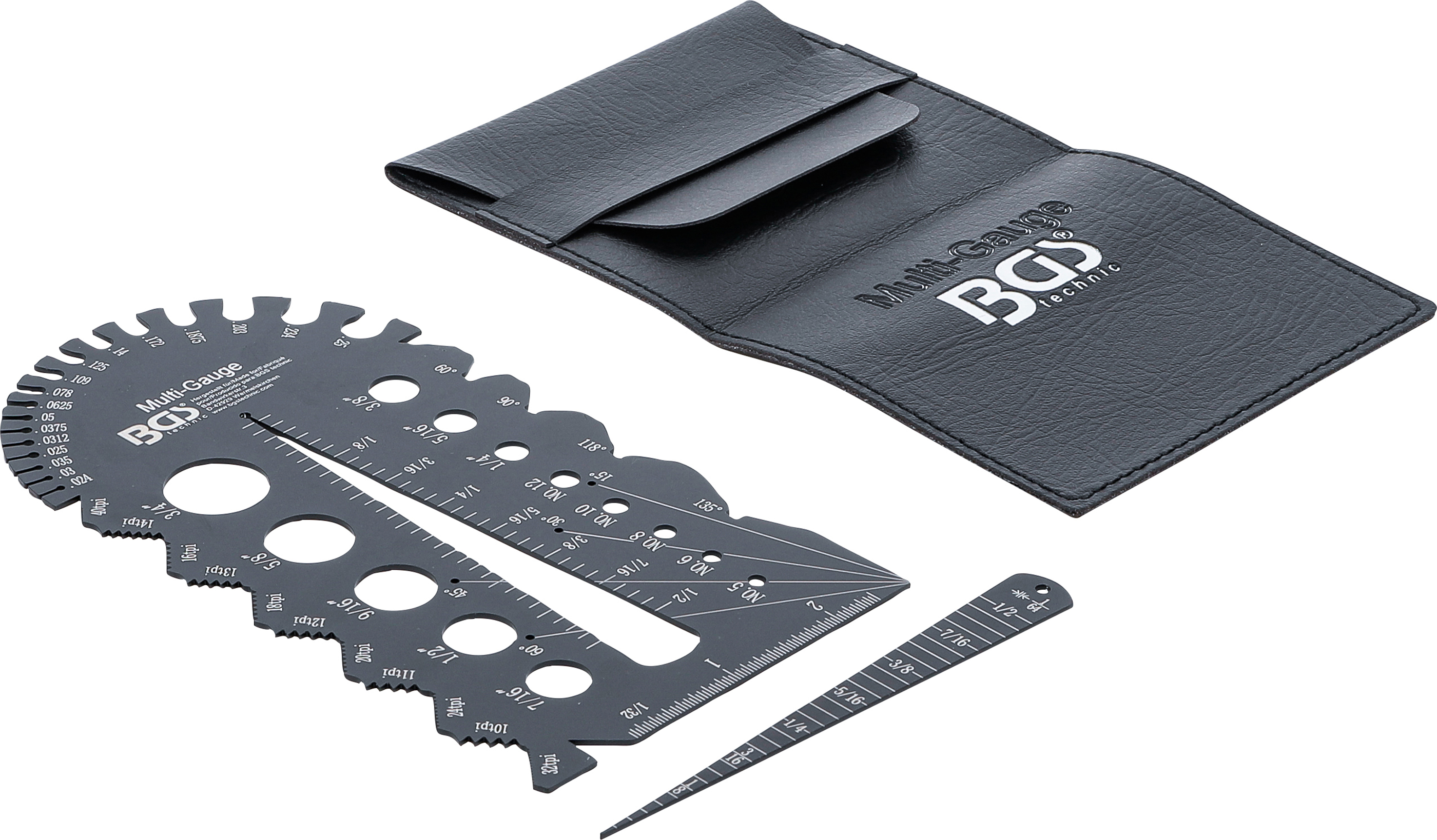 BGS Schrauben- und Gewindeschablone | Zollgrößen | 1/4 - 2"