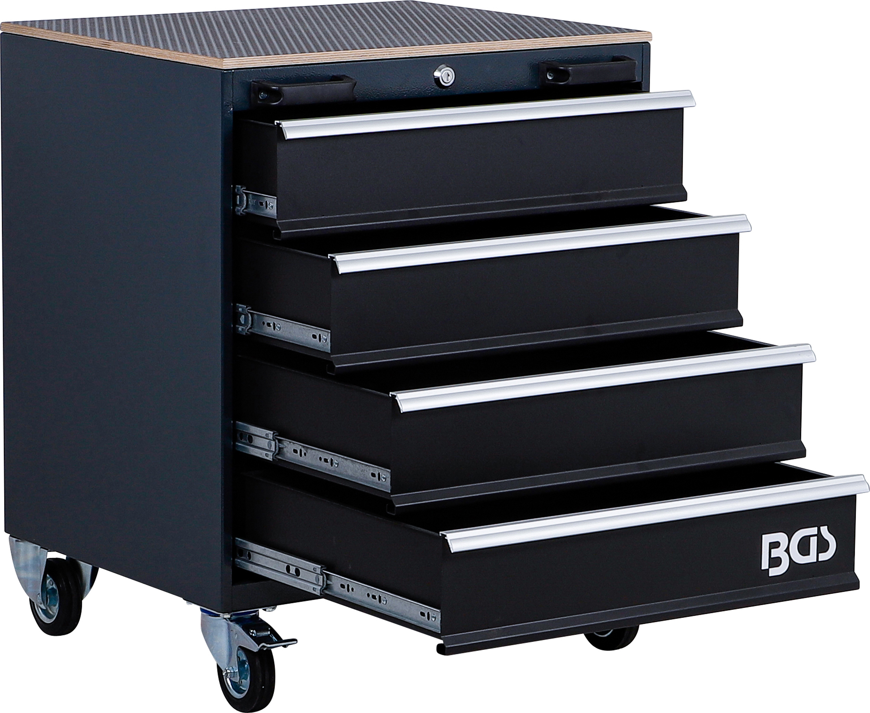 BGS Werkstattwagen | 4 Schubladen | leer | für Schrankwand-System