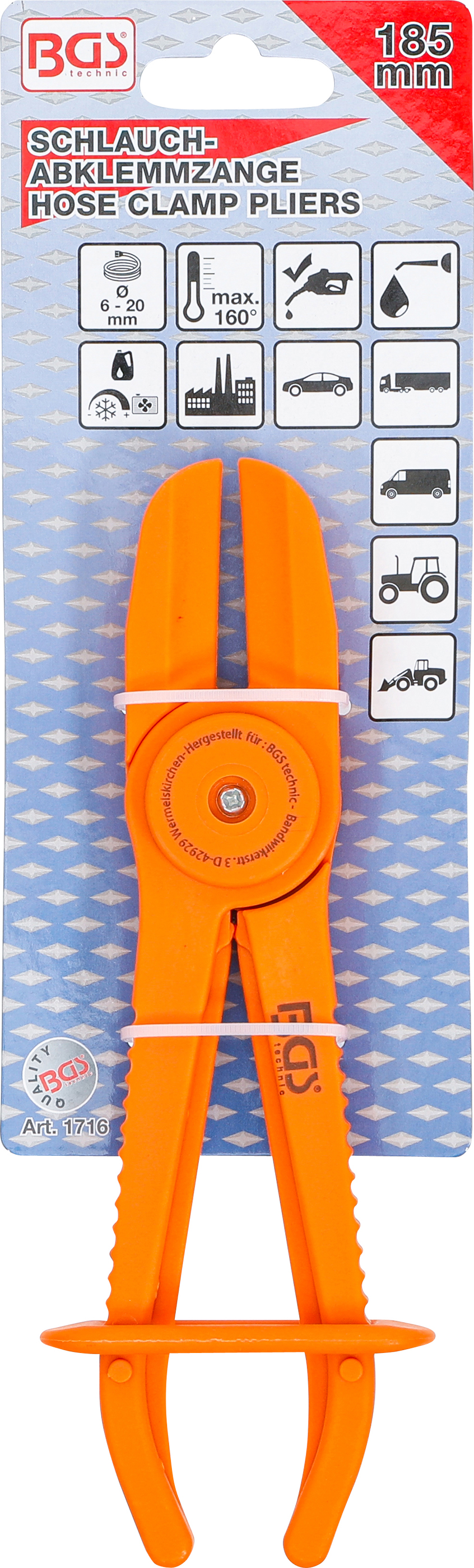 BGS Schlauch-Abklemmzange | 185 mm