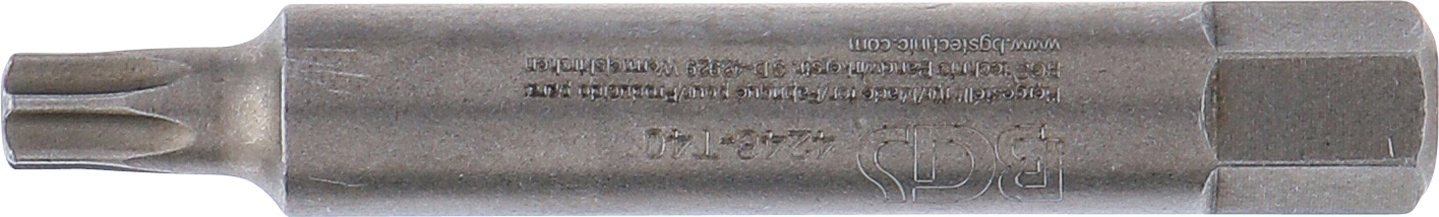 BGS Bit | Länge 75 mm | Antrieb Außensechskant 12,5 mm (1/2") | T-Profil (für Torx) T40