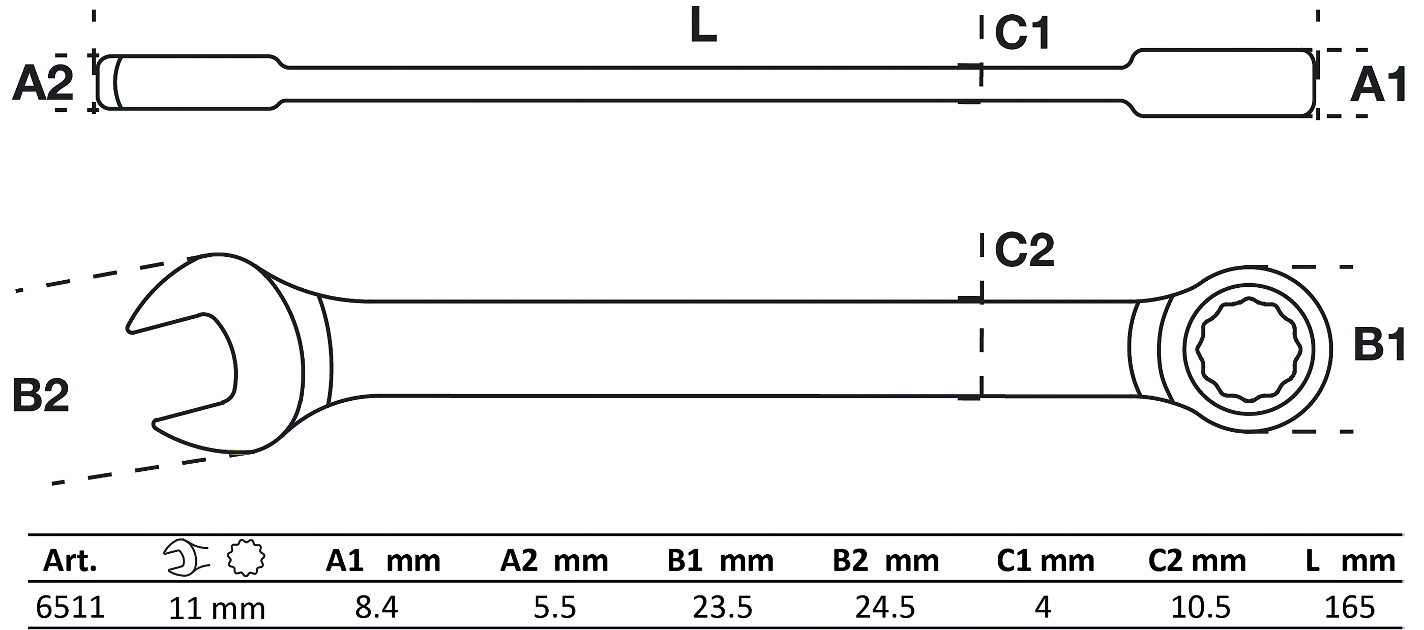 BGS Ratschenring-Maulschlüssel | SW 11 mm