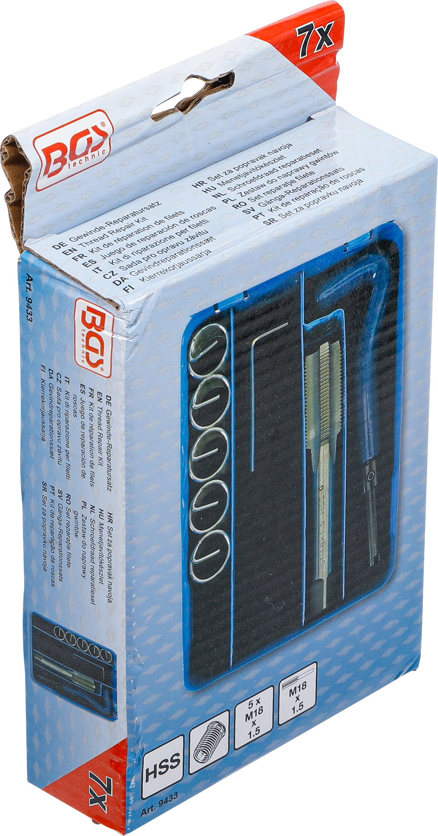 BGS Gewinde-Reparatursatz | M18 x 1.5 | 7-tlg.