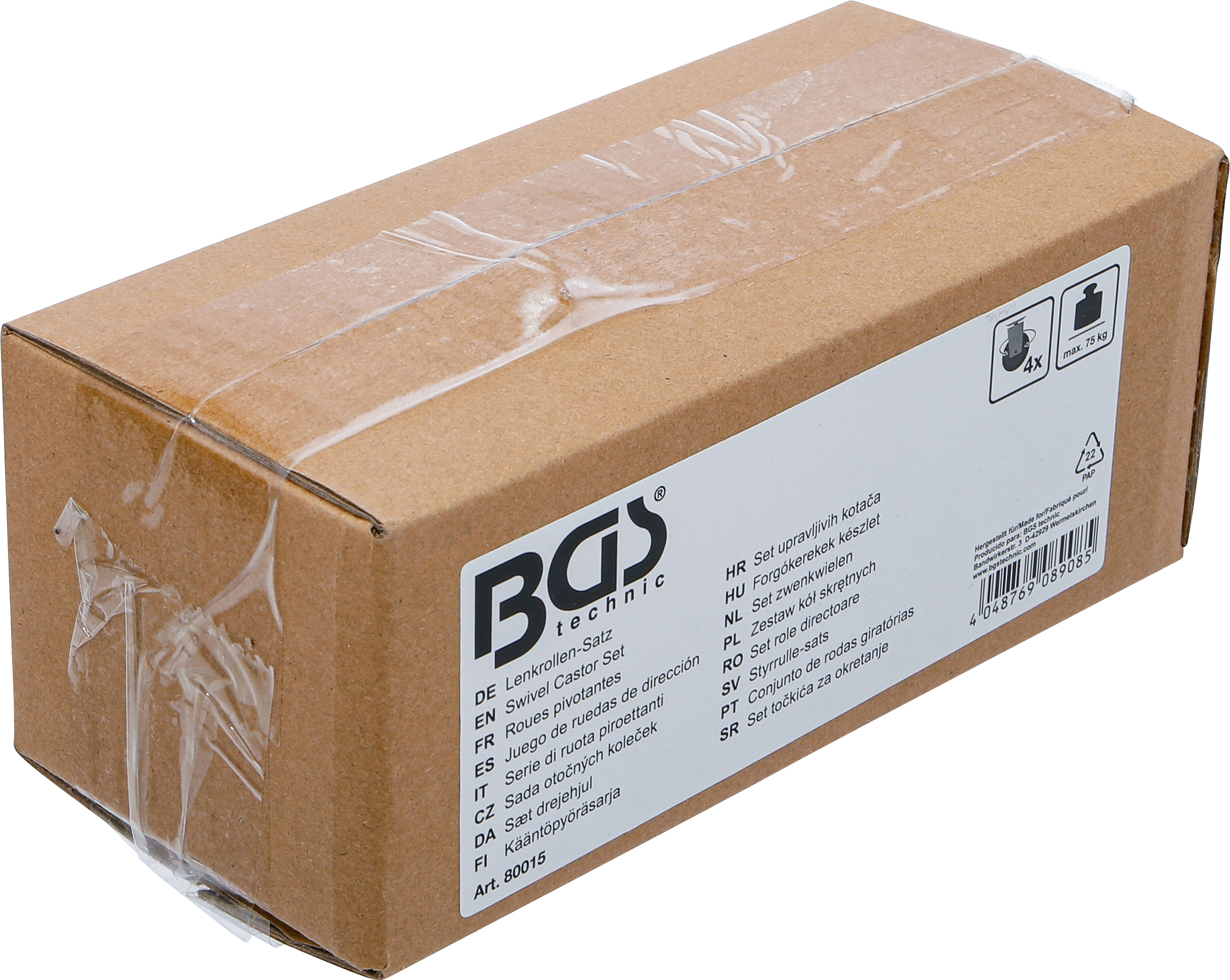 BGS Lenkrollen-Satz | für Systemkoffer-Rollbrett | 4-tlg.