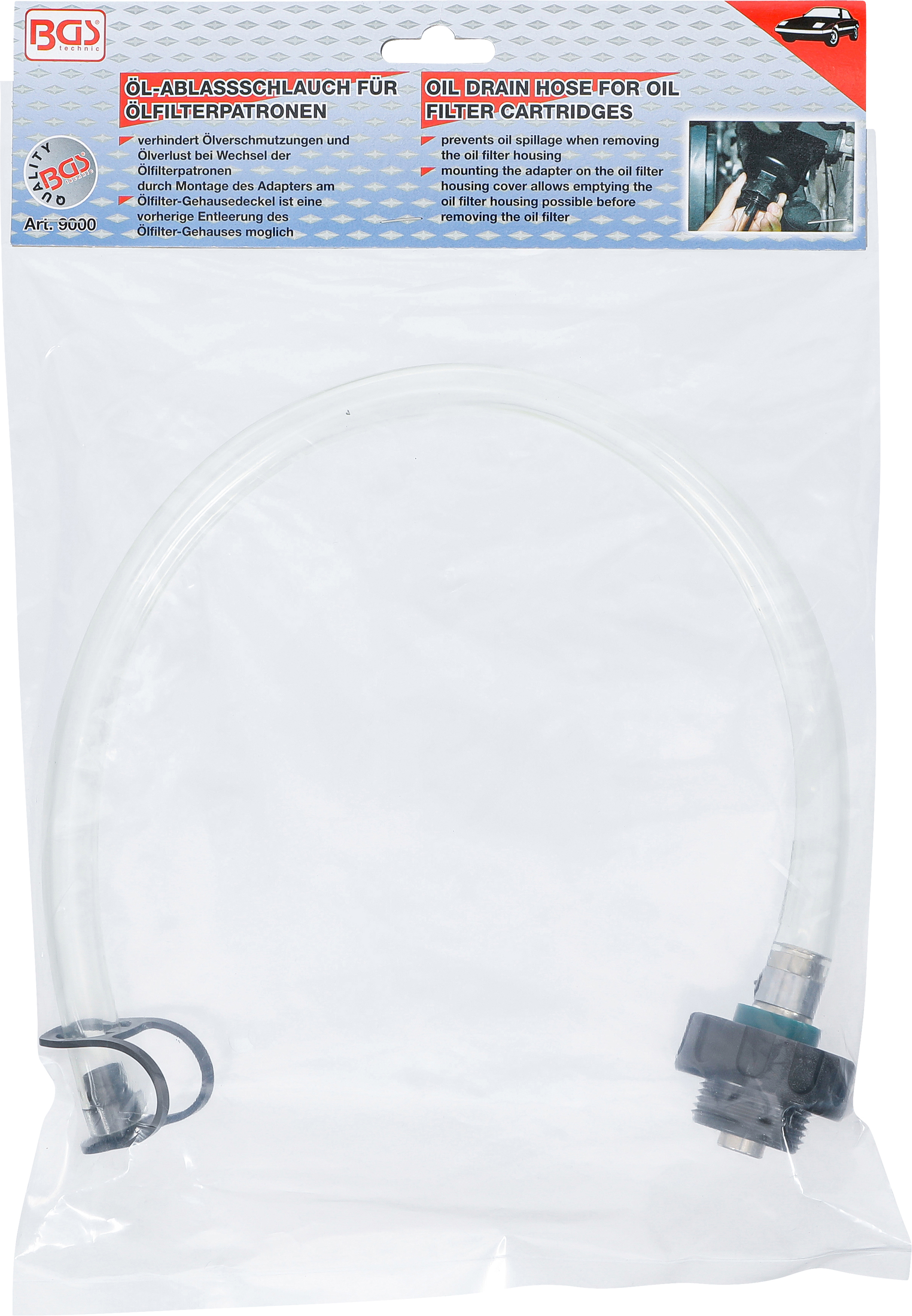 BGS Ölfilter-Ablassschlauch für Ölfilterpatronen | für VAG 1.8, 2.0 Benzin
