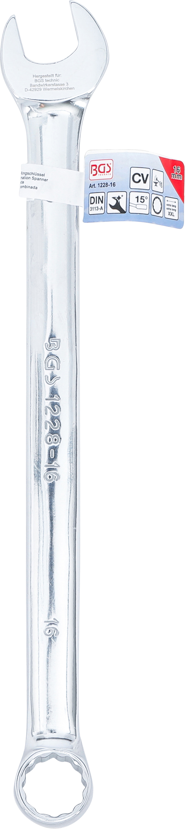 BGS Maul-Ringschlüssel | extra lang | SW 16 mm