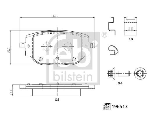 Bremsbelagsatz, Scheibenbremse