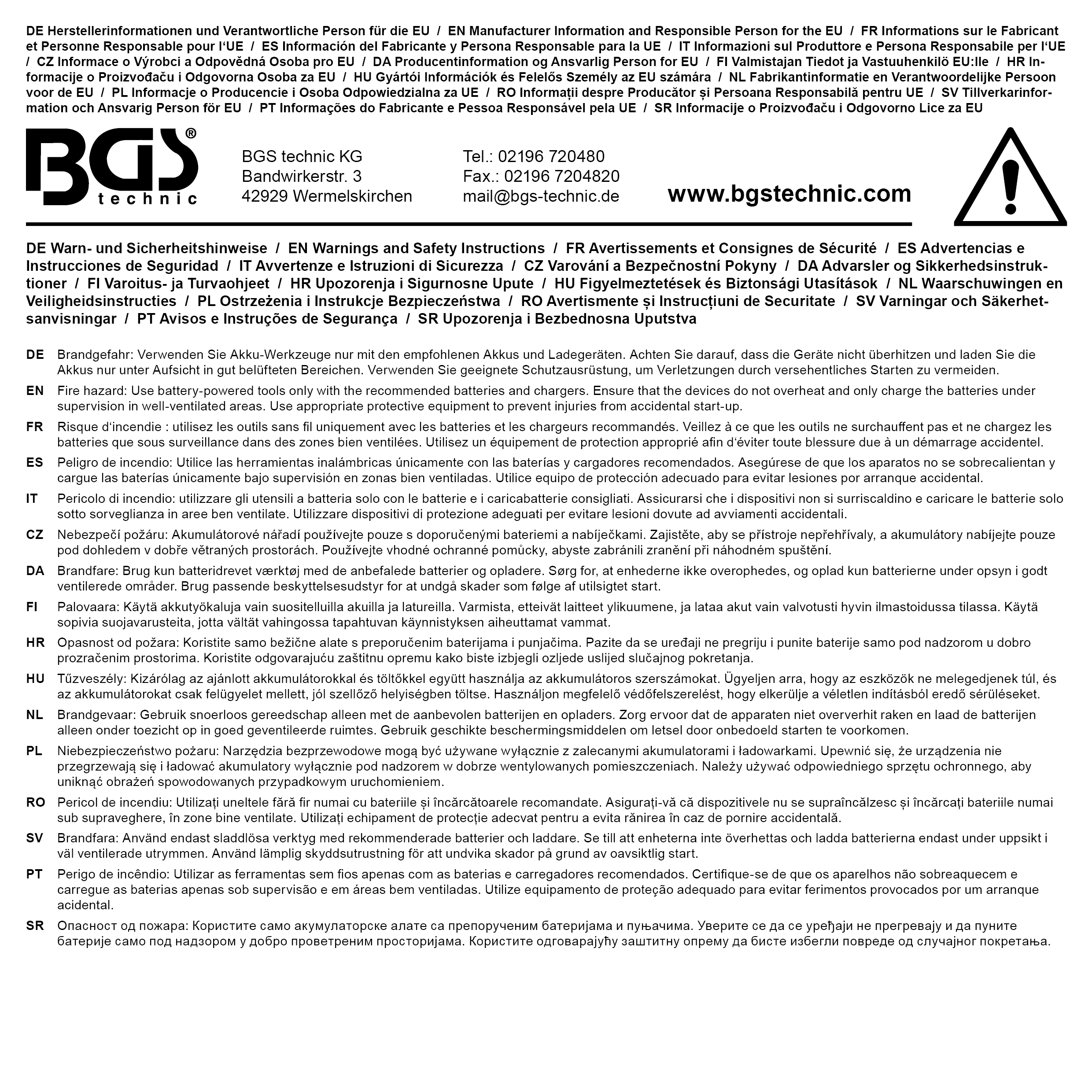 BGS Akku-Säbelsägen-Satz | bürstenlos | 18 V | mit Akku und Schnell-Ladegerät