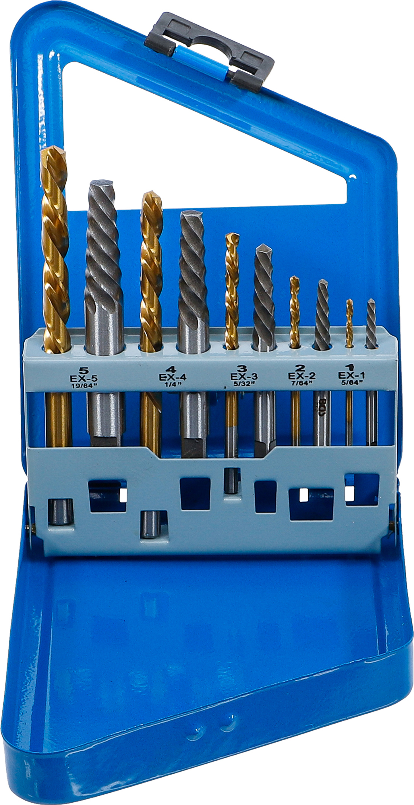BGS Schraubenausdreher- & Linksbohrer-Satz | HSS | titan-nitriert | 2 - 7,5 mm | 10-tlg.