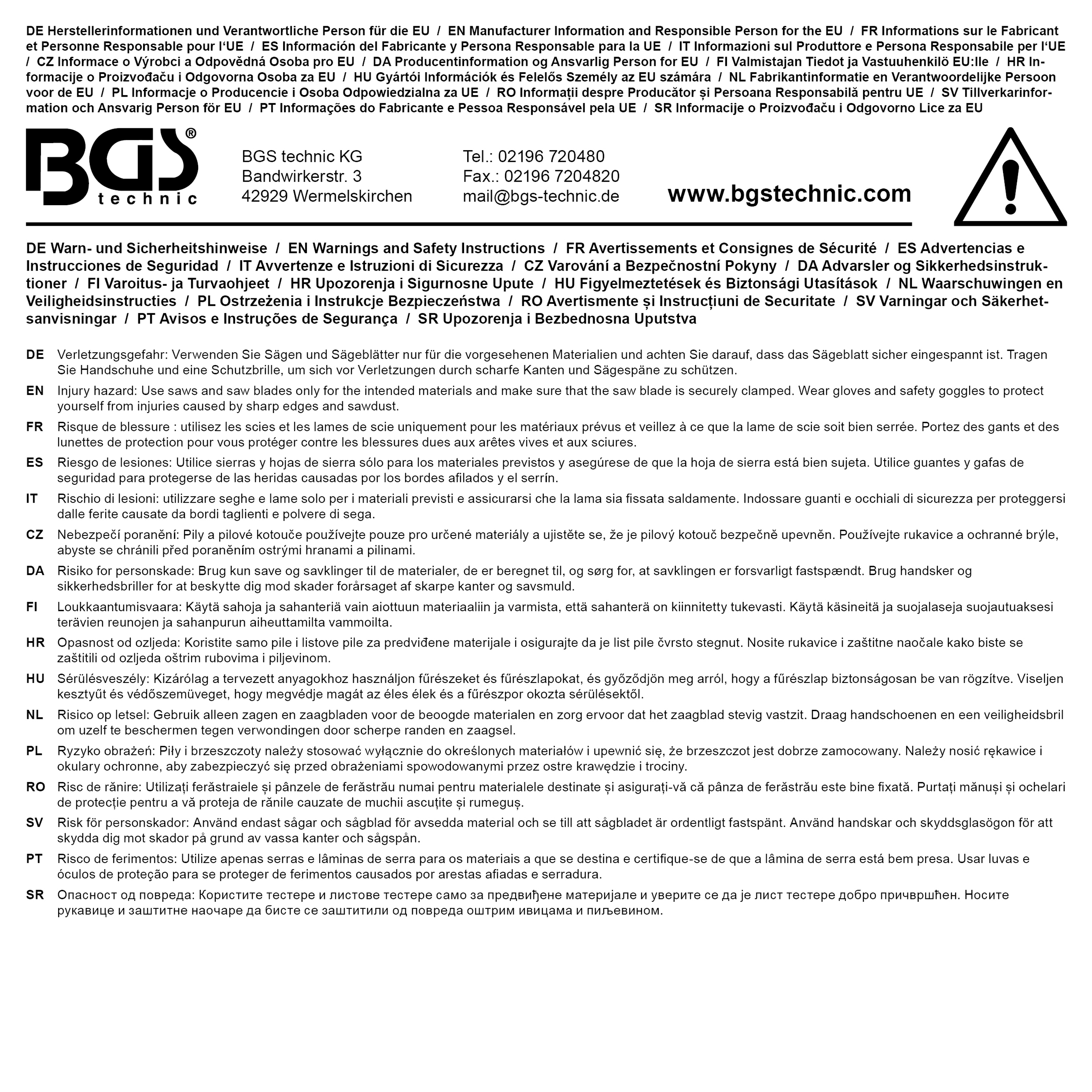 BGS Sägeblatt | für Art. 50350