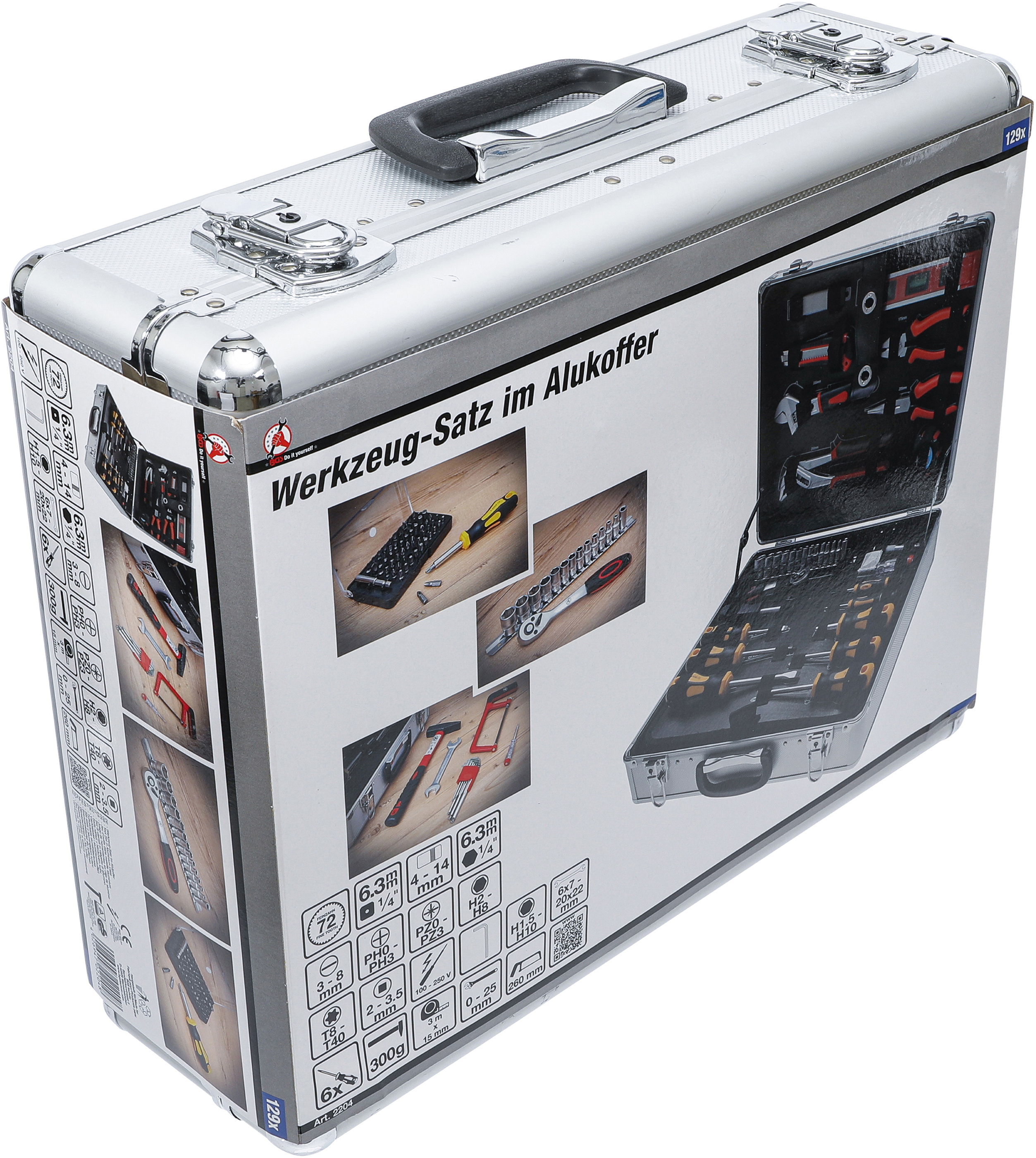BGS Werkzeug-Satz im Alukoffer | 129-tlg.