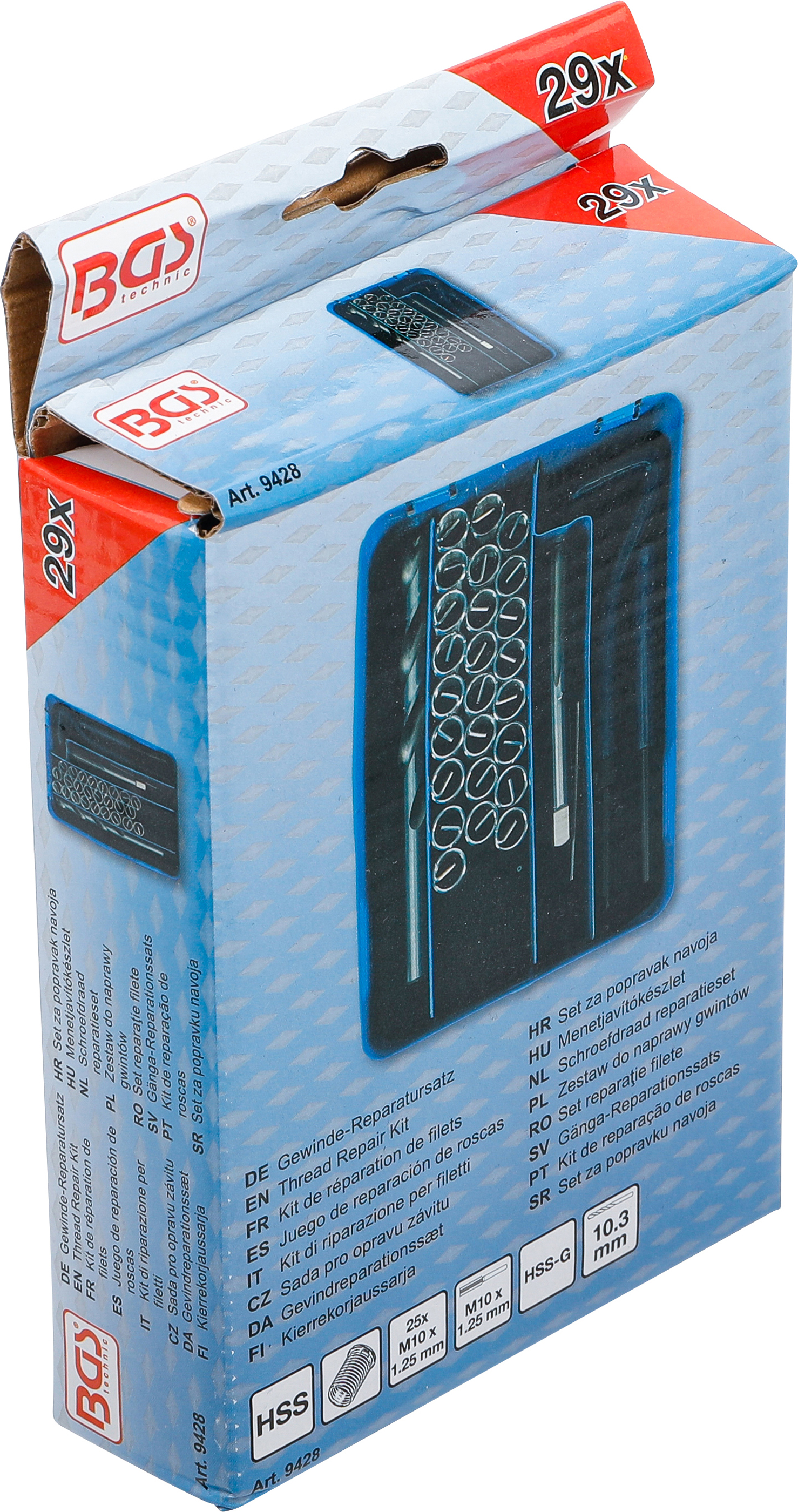 BGS Gewinde-Reparatursatz | M10 x 1.25 | 29-tlg.