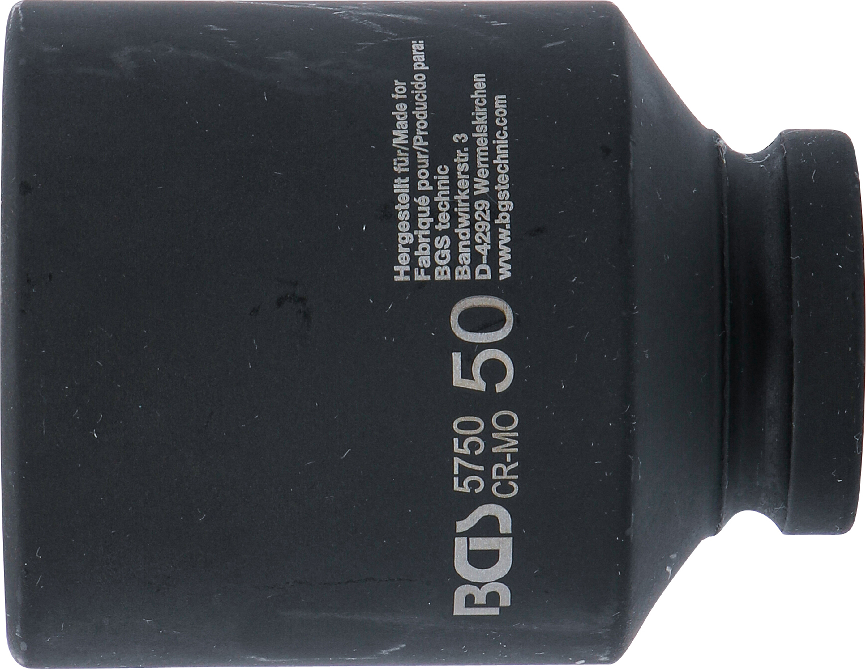 BGS Kraft-Steckschlüssel-Einsatz Sechskant, tief | Antrieb Innenvierkant 20 mm (3/4") | SW 50 mm