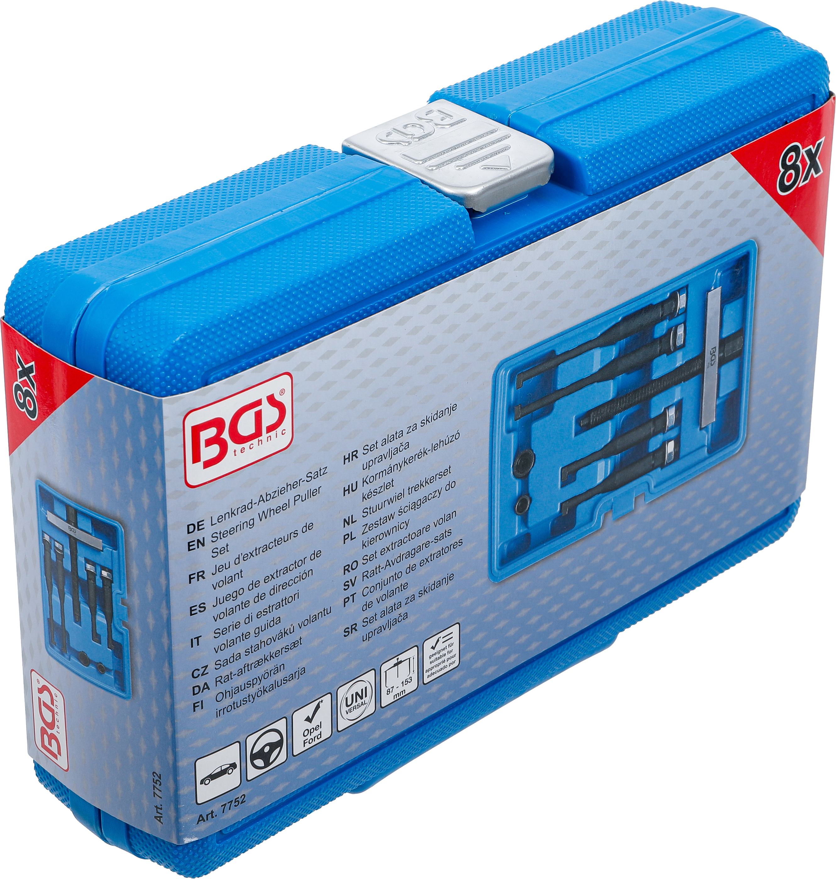 BGS Lenkrad-Abzieher-Satz | 87 + 153 mm | 8-tlg.