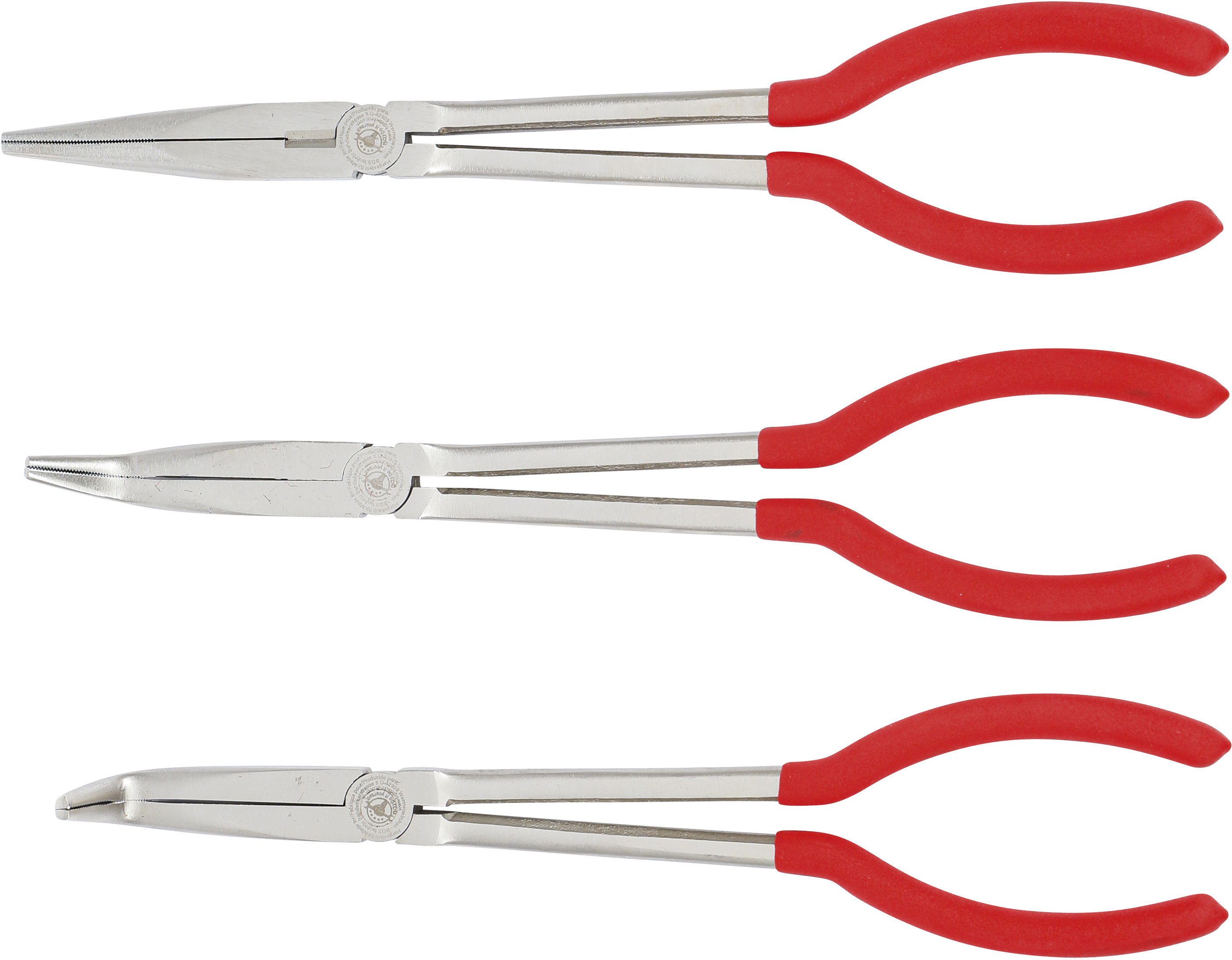 BGS Telefonzangen-Satz | gerade / gebogen | 260 - 285 mm | 3-tlg.