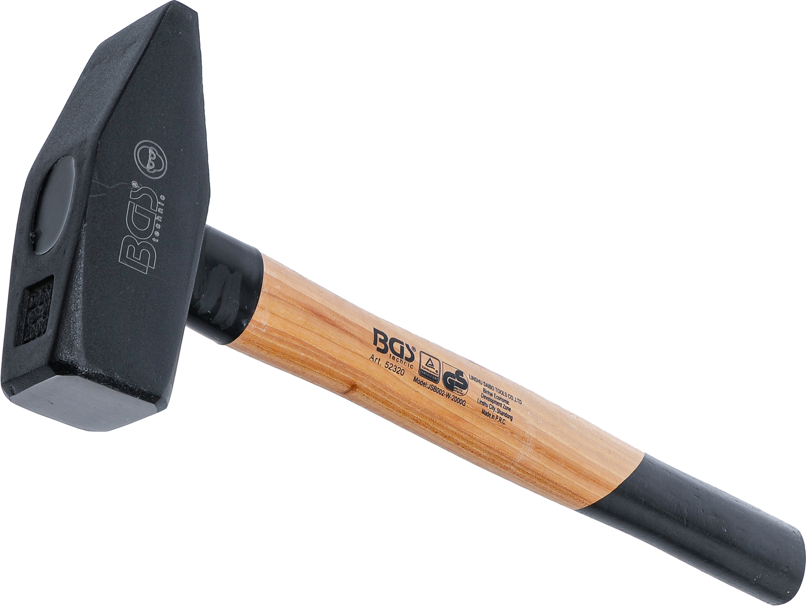 BGS Schlosserhammer | Hickory-Stiel | DIN 1041 | 2000 g