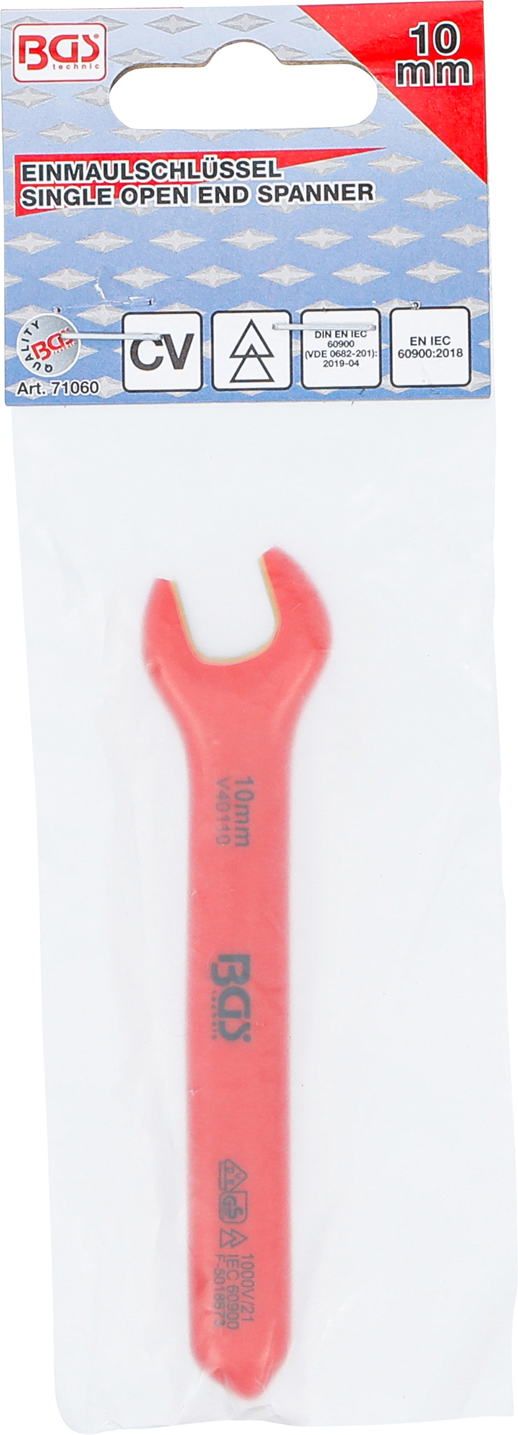 BGS VDE-Einmaulschlüssel | SW 10 mm