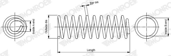 Federungsfeder vorne L/R passt zu: MERCEDES E (C238), E (W213), E T-MODEL (S213) 1.6-2.0H 01.16-