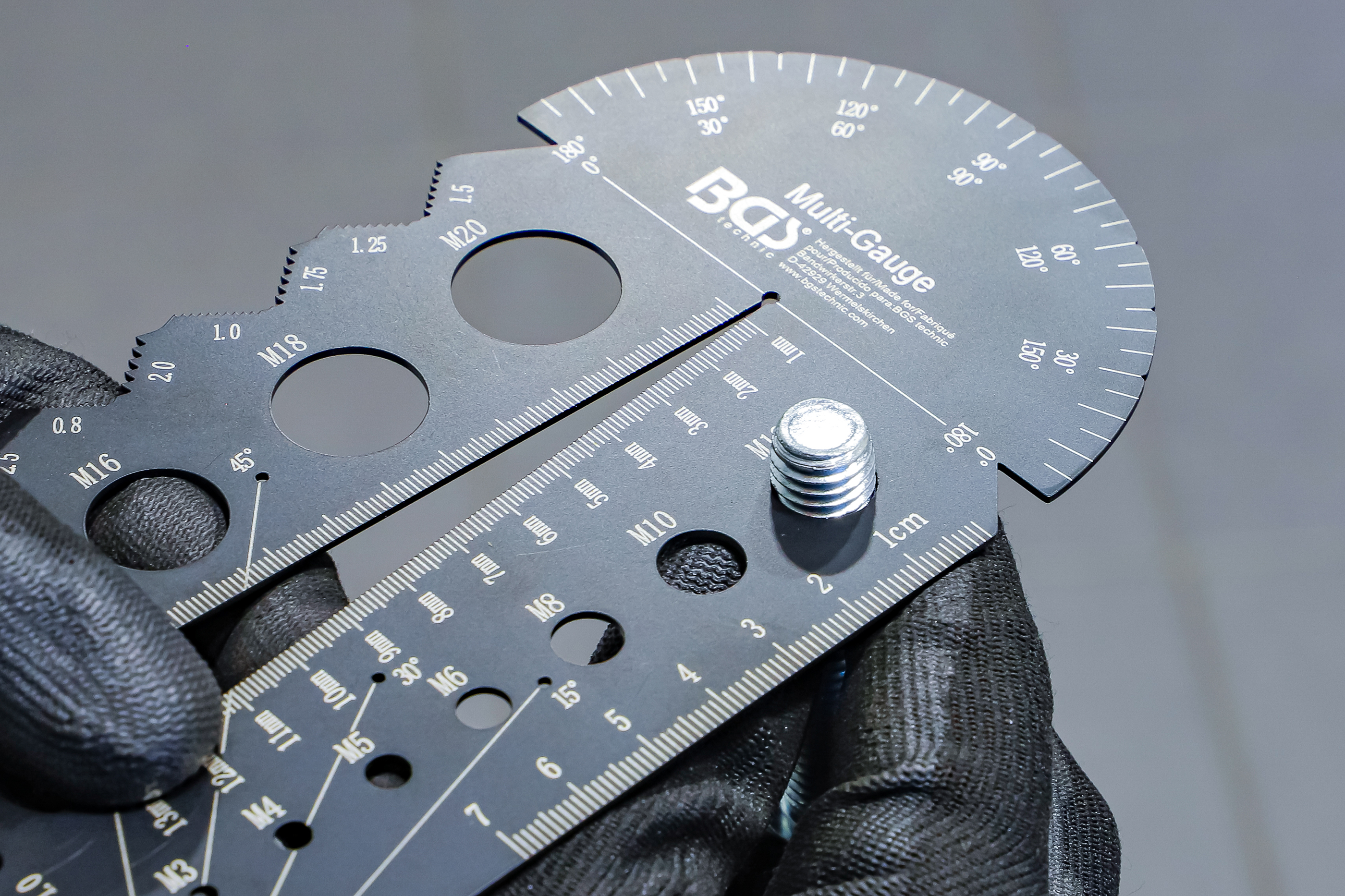 BGS Schrauben- und Gewindeschablone | metrisch | M3 - M20, 0,5 - 13,00 mm