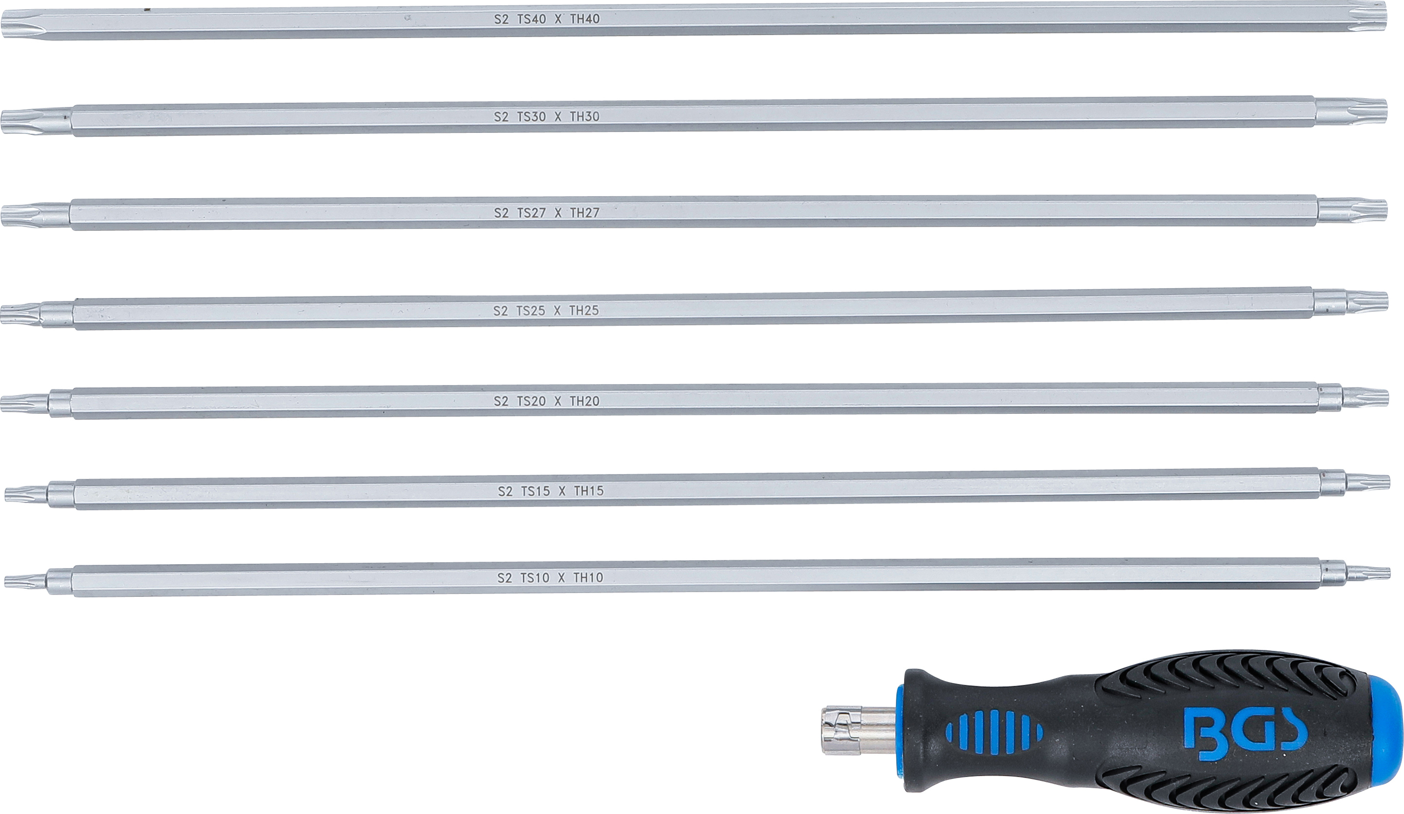 BGS Schraubendreher-Satz mit Wechselklingen | T-Profil (für Torx) / TS-Profil (für Torx Plus) | 8-tlg.