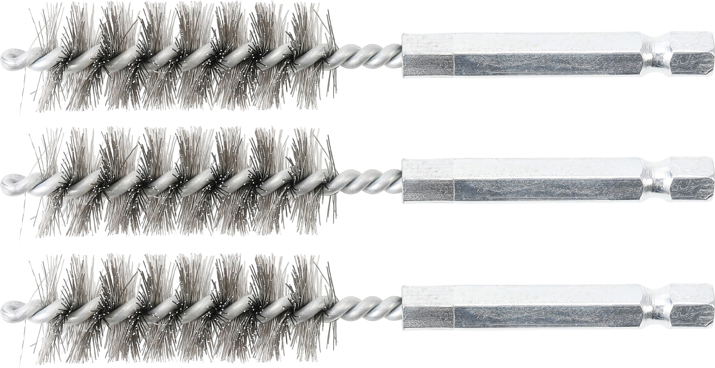 BGS Stahlbürste | 15 mm | Antrieb Außensechskant 6,3 mm (1/4") | 3-tlg.
