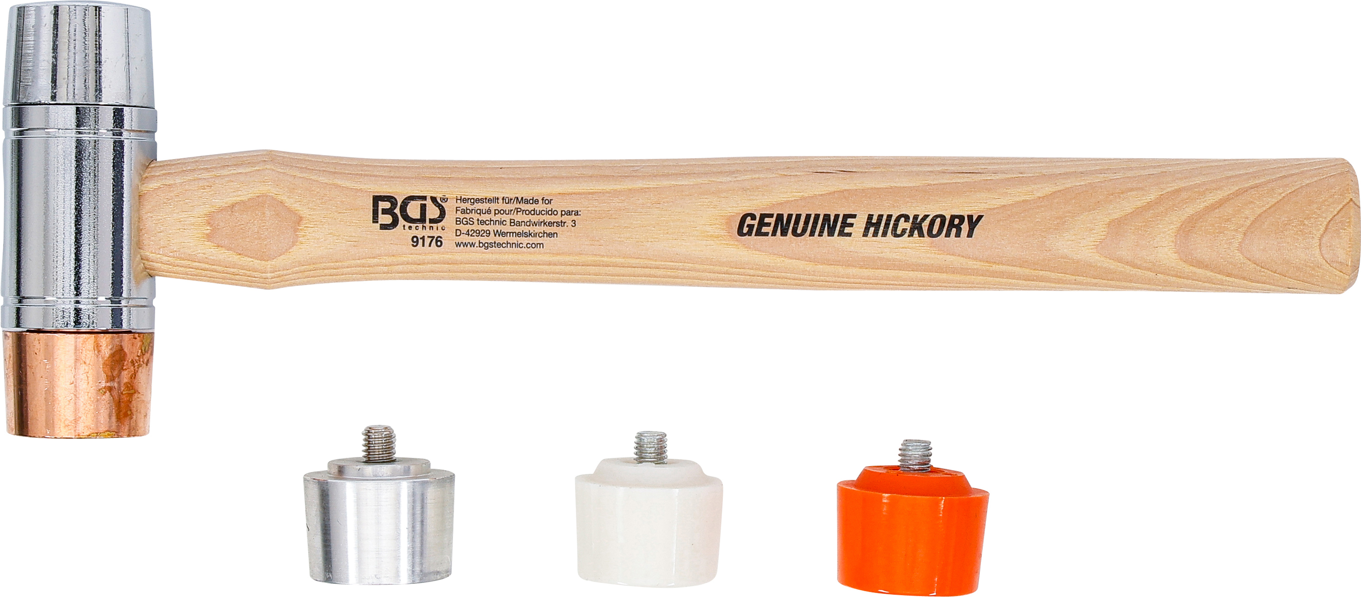 BGS Wechselkopf-Hammer | Hickory-Stiel | Ø 35 mm