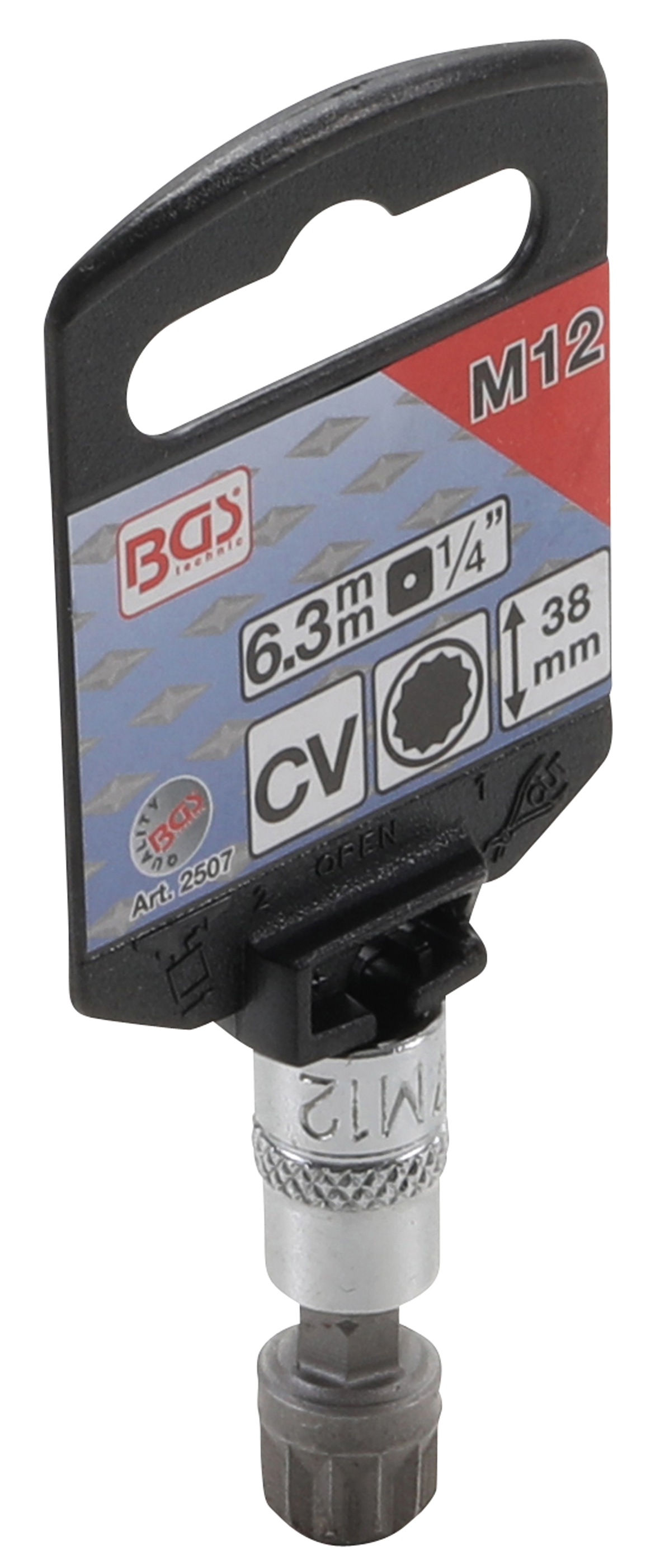 BGS Bit-Einsatz | Antrieb Innenvierkant 6,3 mm (1/4") | Innenvielzahn (für XZN) M12