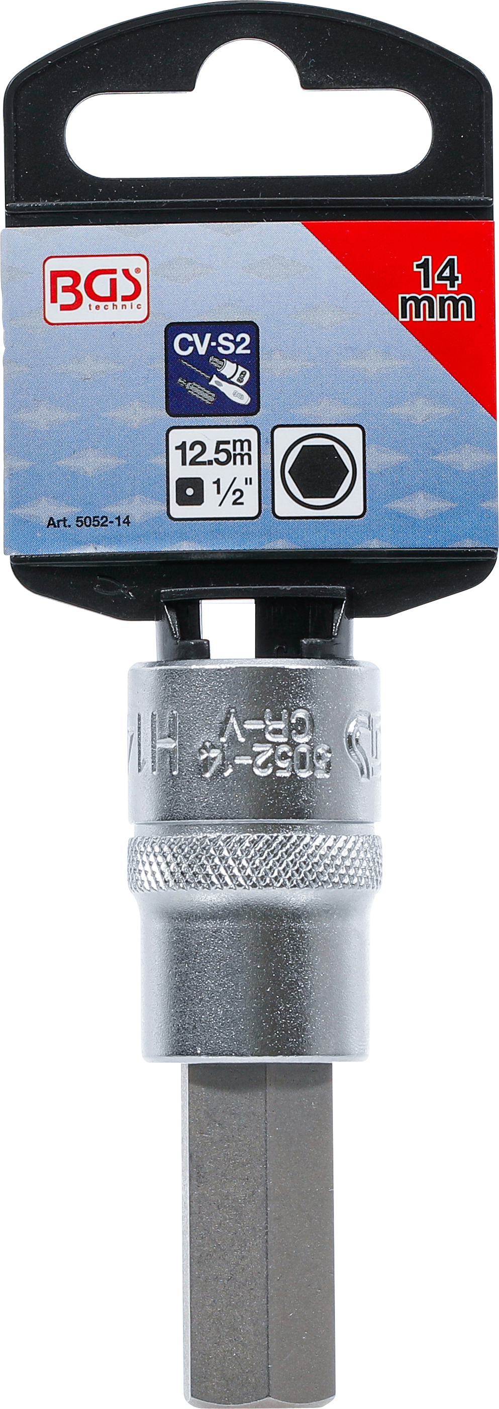 BGS Bit-Einsatz | Antrieb Innenvierkant 12,5 mm (1/2") | Innensechskant 14 mm