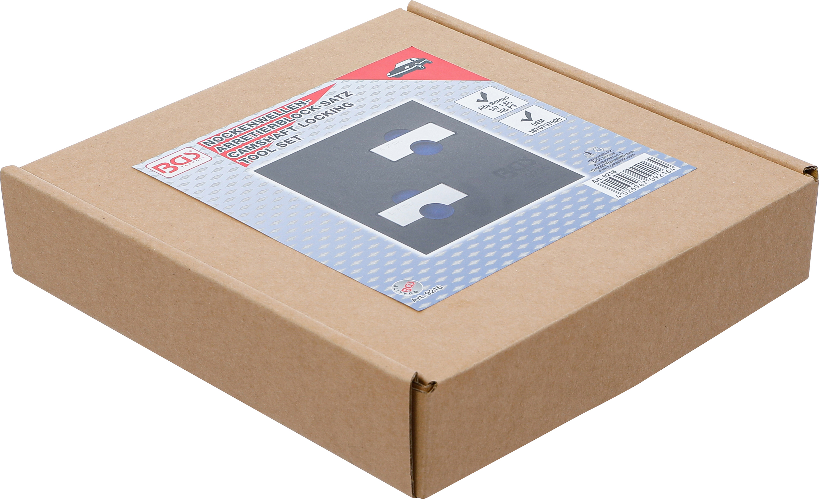 BGS Werkstattwageneinlage 1/6: Nockenwellen-Arretierwerkzeug-Satz | für Alfa Romeo 147 1.6 105 PS