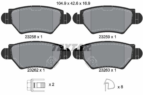 Bremsbelagsatz, Scheibenbremse