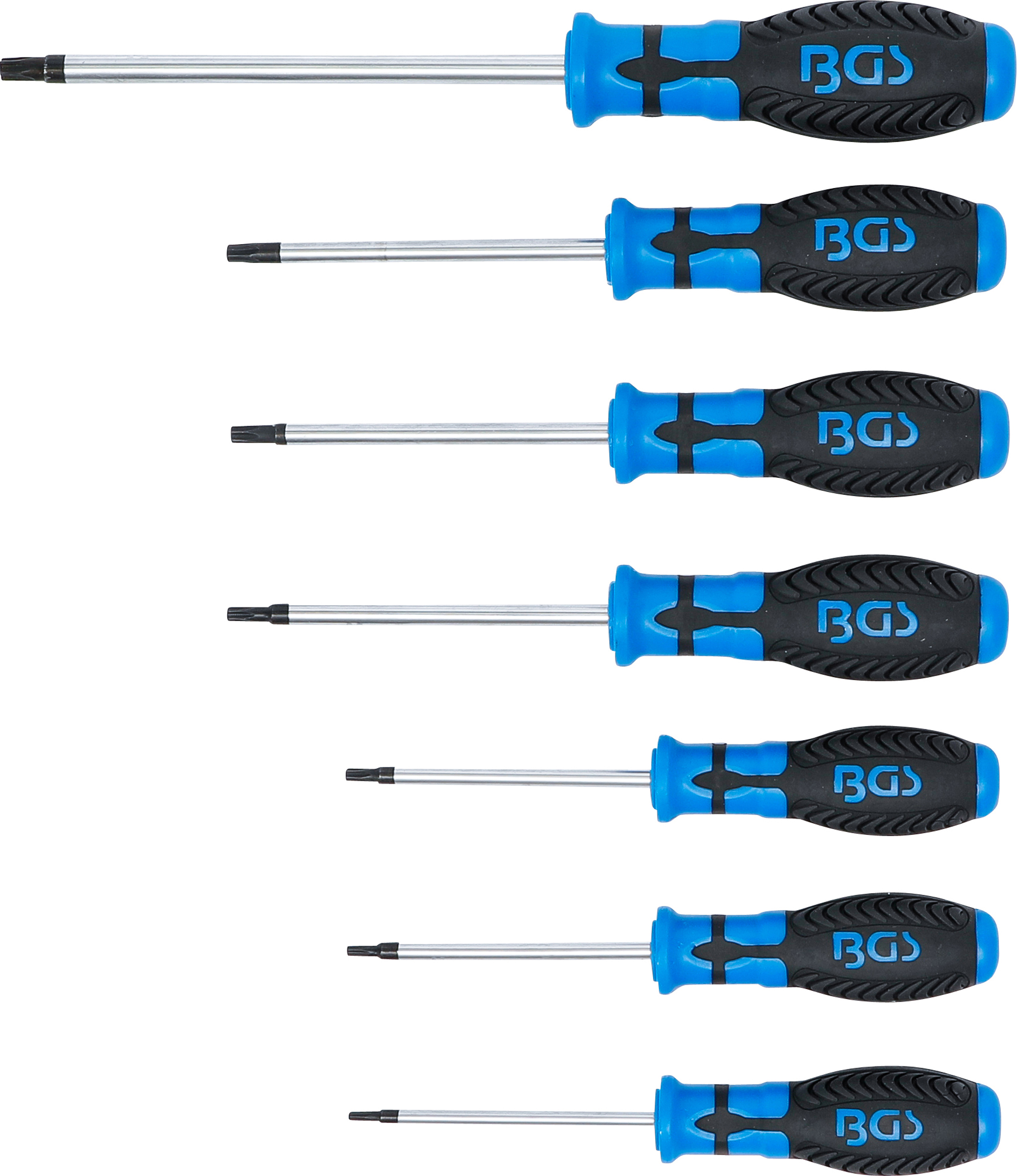 BGS Schraubendreher-Satz | T-Profil (für Torx) mit Bohrung | T10 - T40 | 7-tlg.