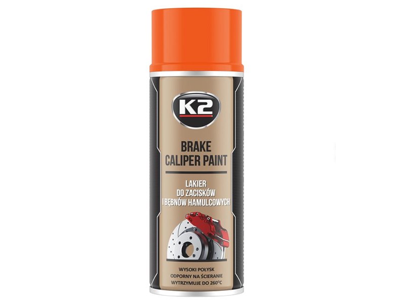 K2 Brake Caliper Paint Orange Bremssattellack Bremssattel Lack Spray Orange 400 ml