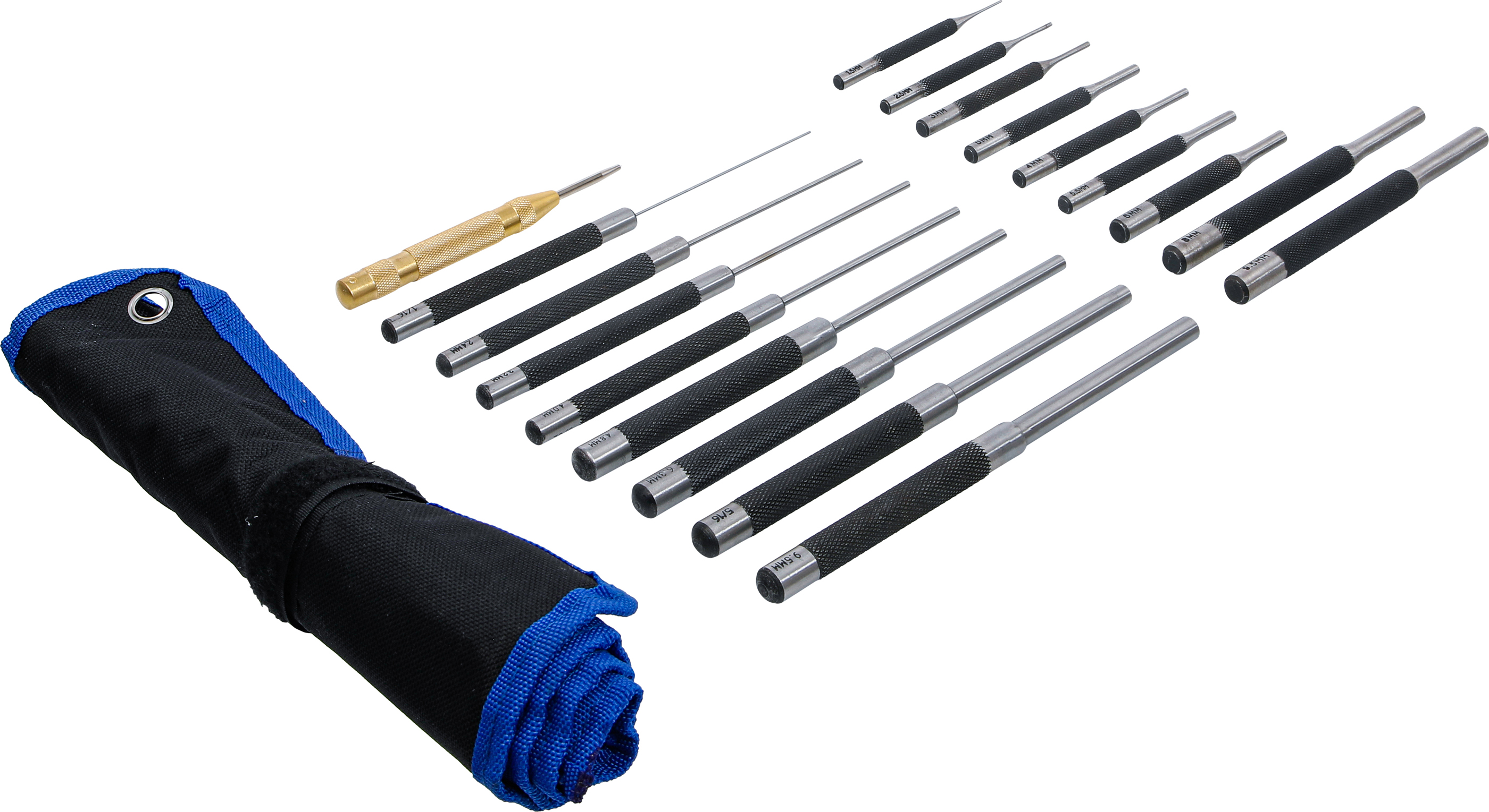 BGS Splintentreiber-Satz | 100 - 150 - 200 mm | 1,5 - 9,5 mm | inkl. Körner | 18-tlg.