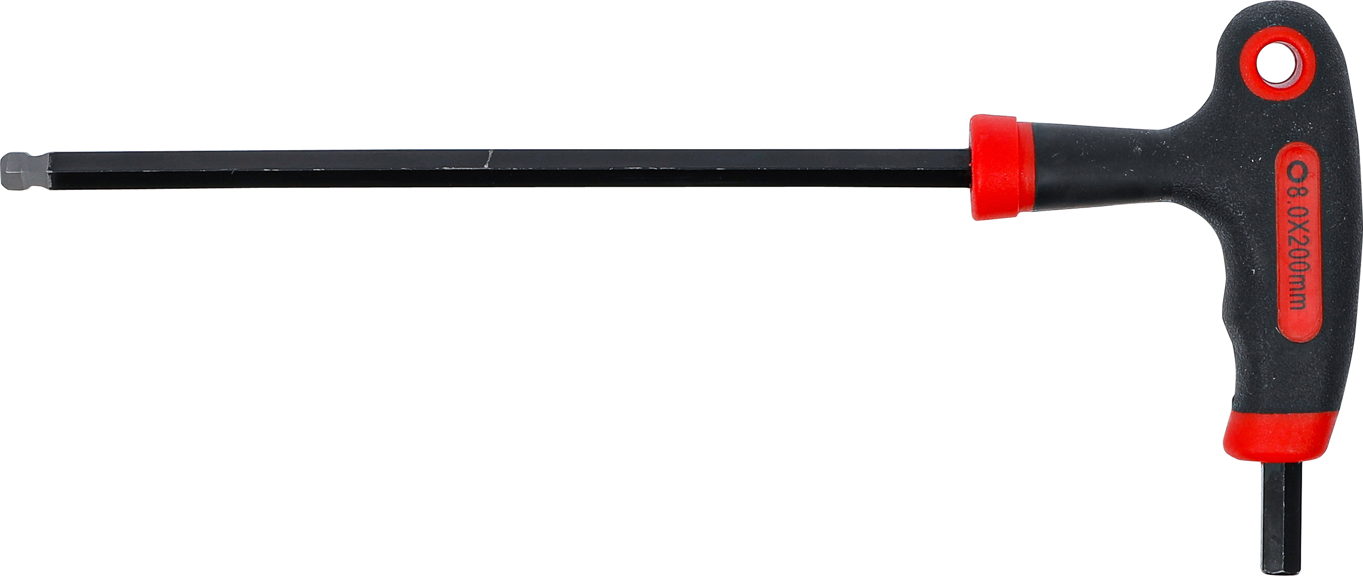 BGS Schraubendreher mit T-Griff und seitlicher Klinge | Innensechskant / Innensechskant mit Kugelkopf 8 mm