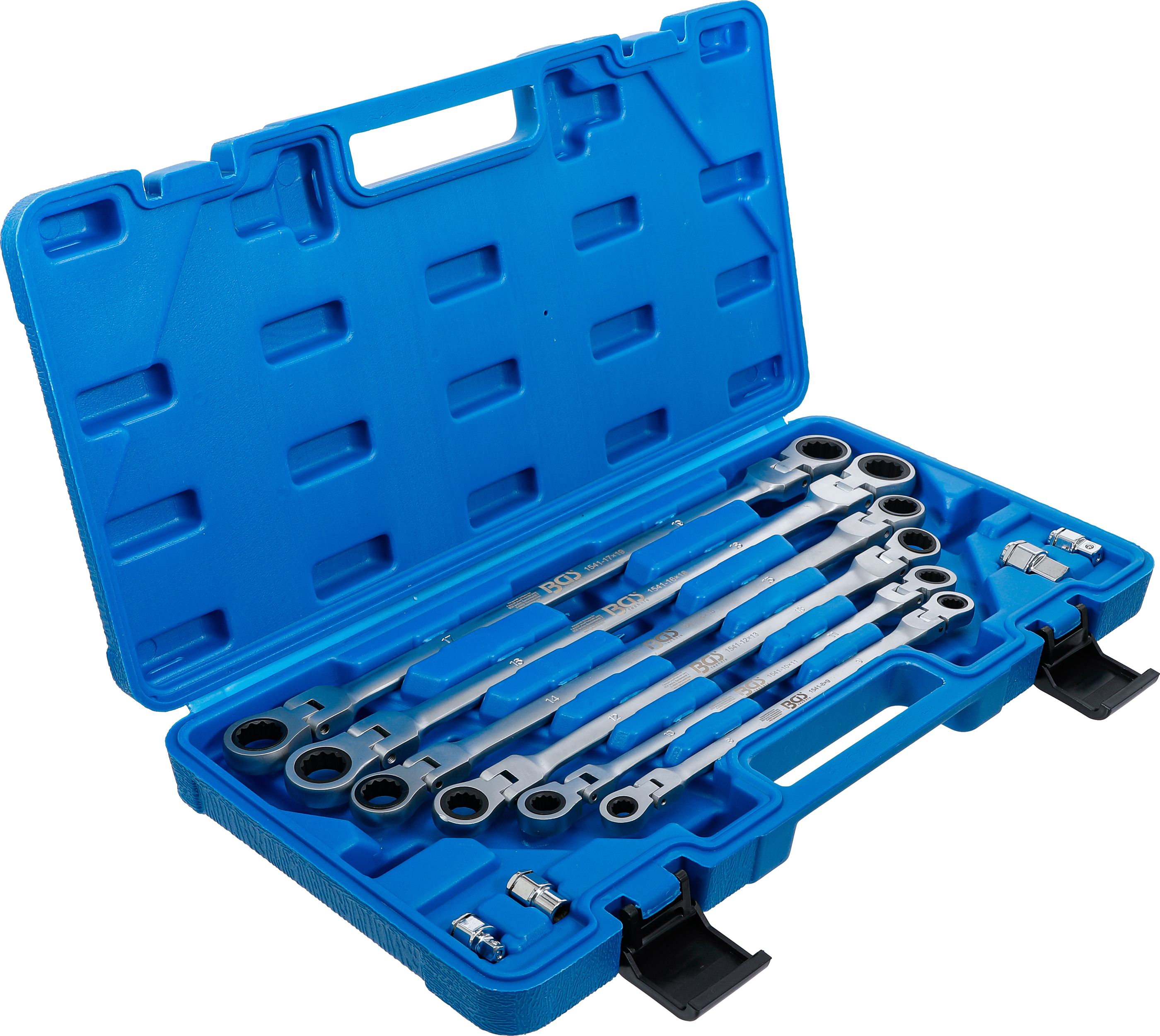 BGS Doppel-Ratschen-Gelenkschlüssel-Satz | SW 8 - 19 mm | 10-tlg.