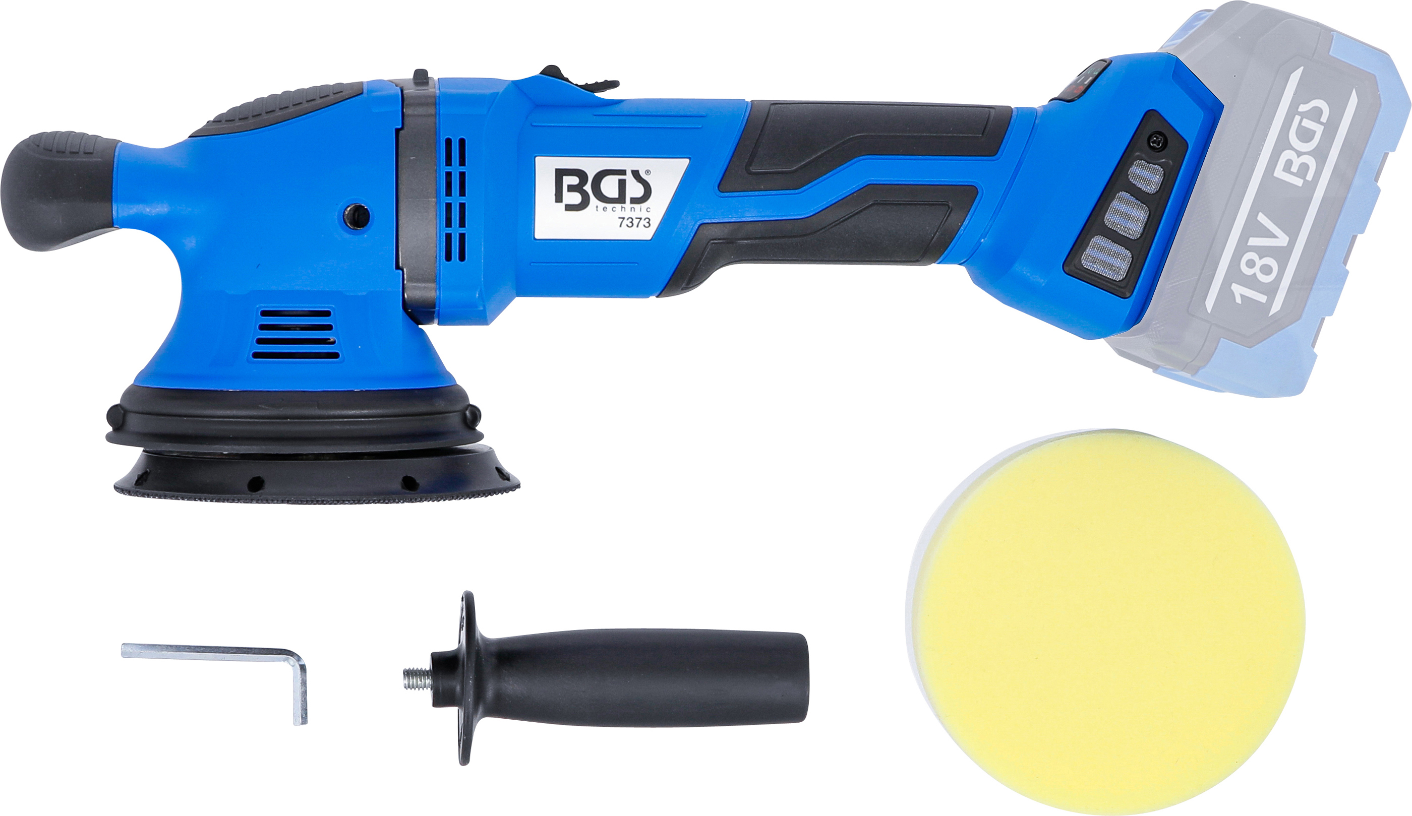 BGS Akku-Exzenter-Poliermaschine | bürstenlos | 18 V | ohne Akku BGS Akku-Exzenter-Poliermaschine | bürstenlos | 18 V | ohne Akku