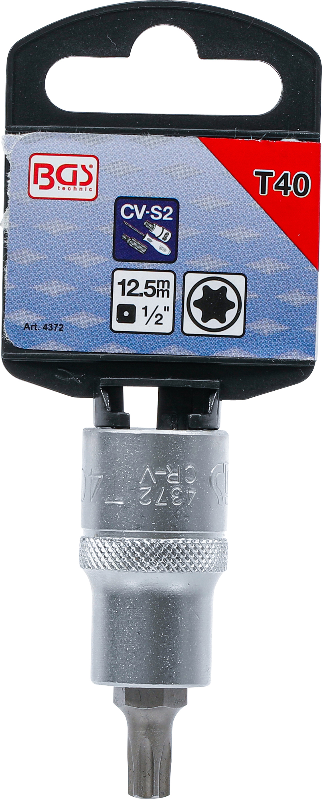 BGS Bit-Einsatz | Antrieb Innenvierkant 12,5 mm (1/2") | T-Profil (für Torx) T40