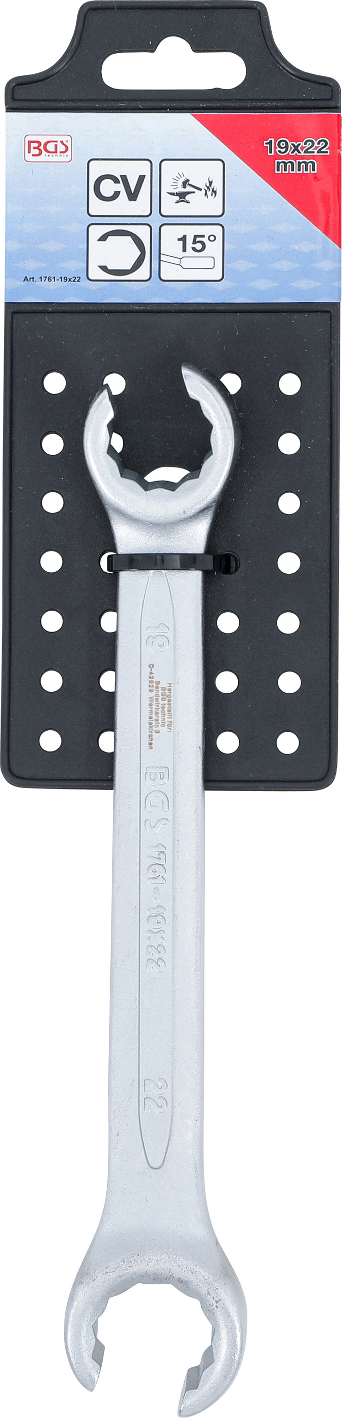 BGS Offener Doppel-Ringschlüssel | SW 19 x 22 mm