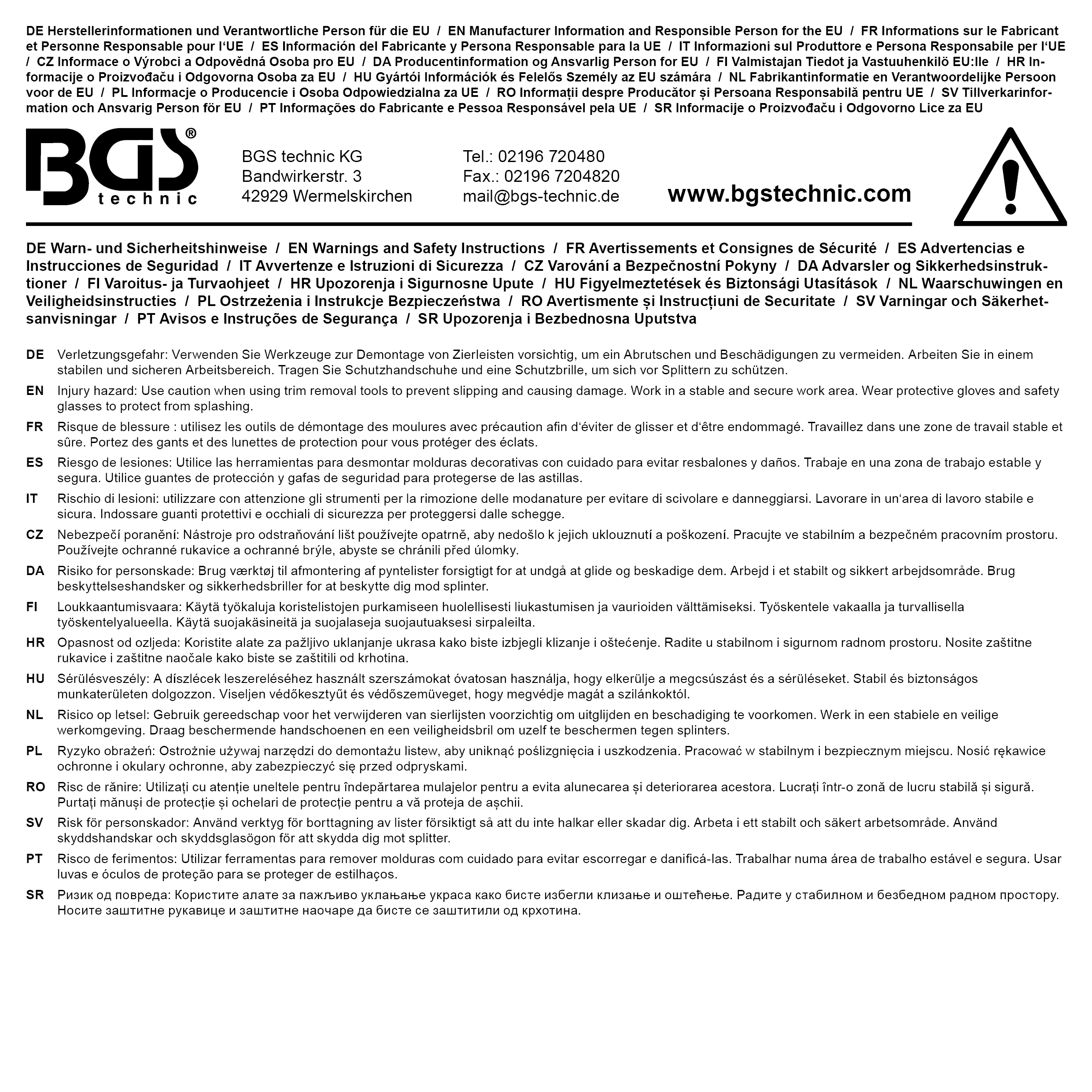 BGS Türverkleidungs-Lösewerkzeug | 245 mm