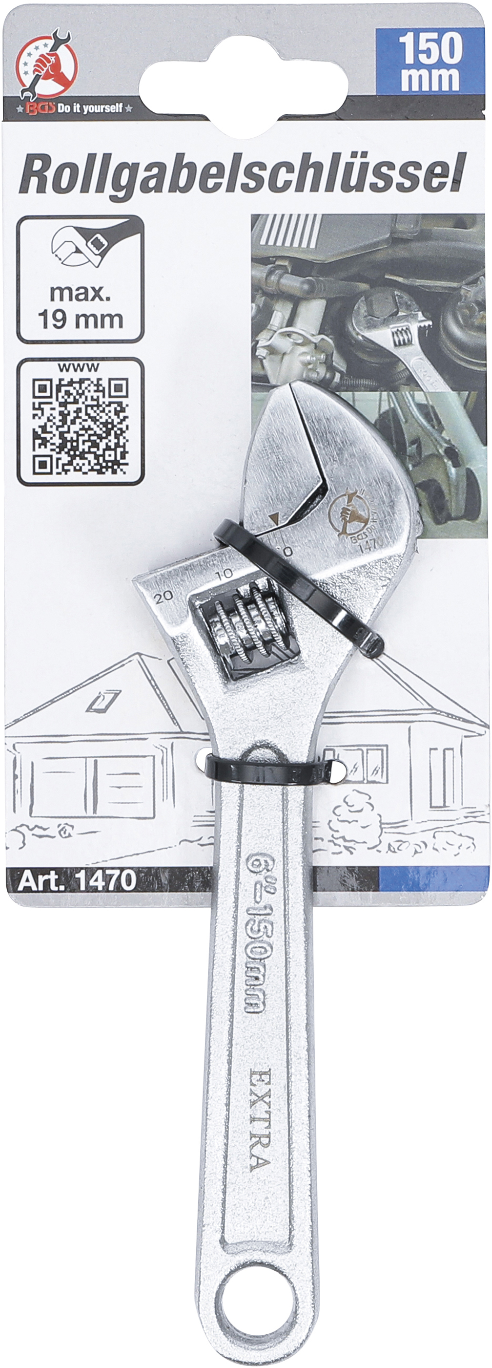 BGS Rollgabelschlüssel | 150 mm | 19 mm