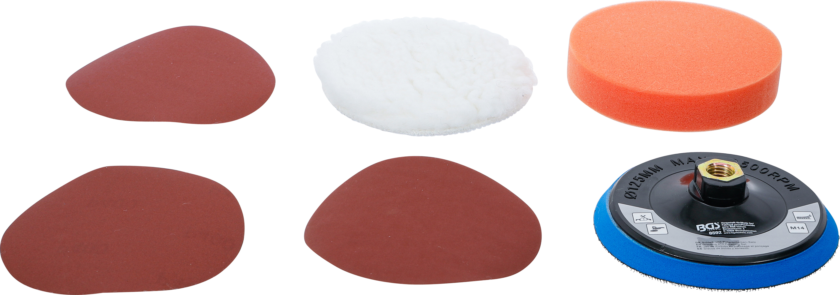 BGS Schleif- und Polierscheiben-Satz | Ø 125 mm
