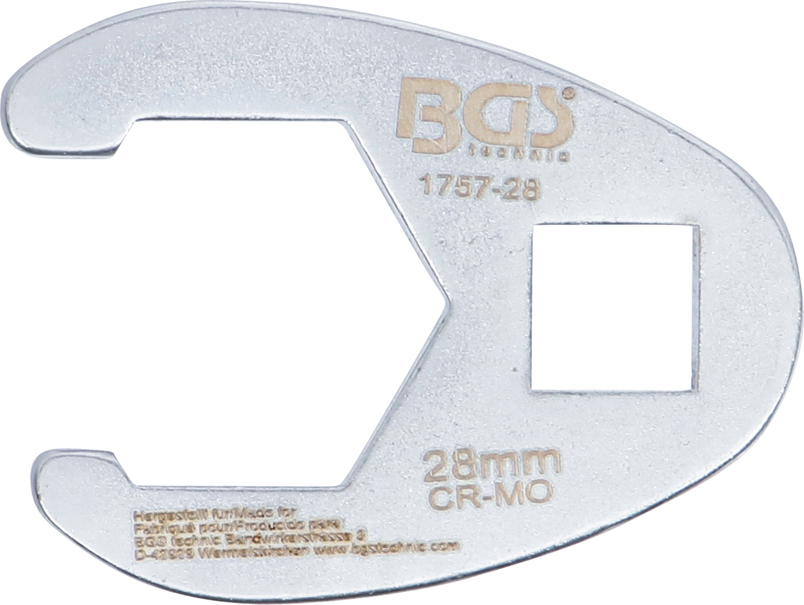 BGS Hahnenfußschlüssel | Antrieb Innenvierkant 12,5 mm (1/2") | SW 28 mm