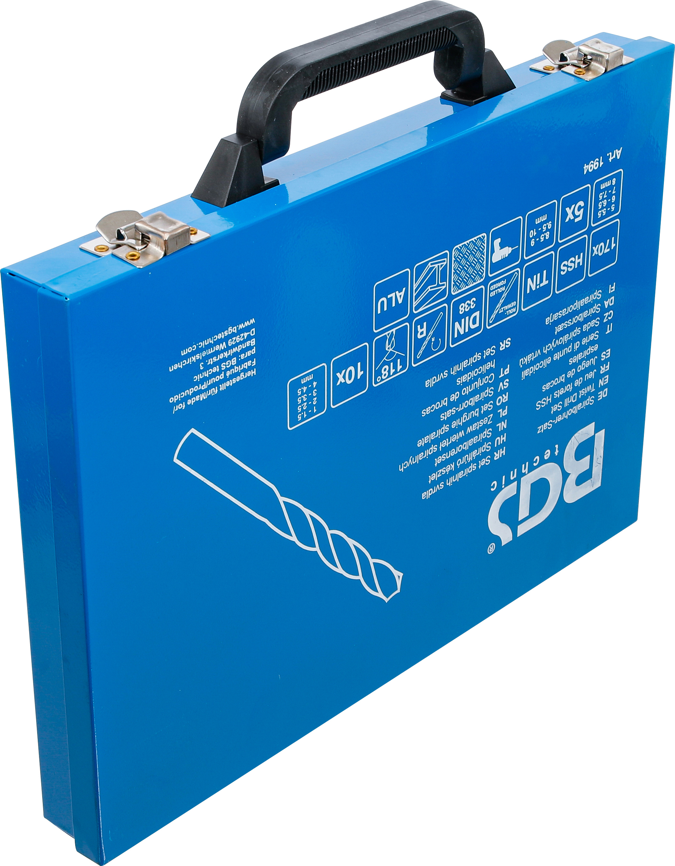 BGS Spiralbohrer-Satz | HSS | titan-nitriert | 1 - 10 mm | 170-tlg.