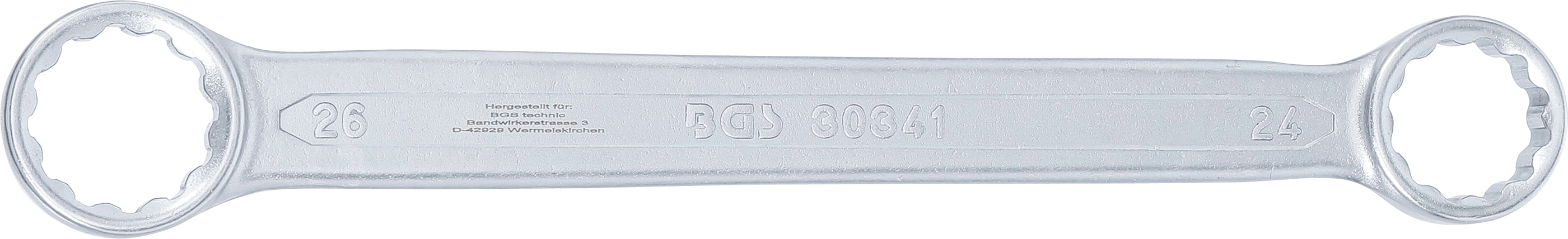 BGS Doppel-Ringschlüssel | extra flach | SW 24 x 26 mm