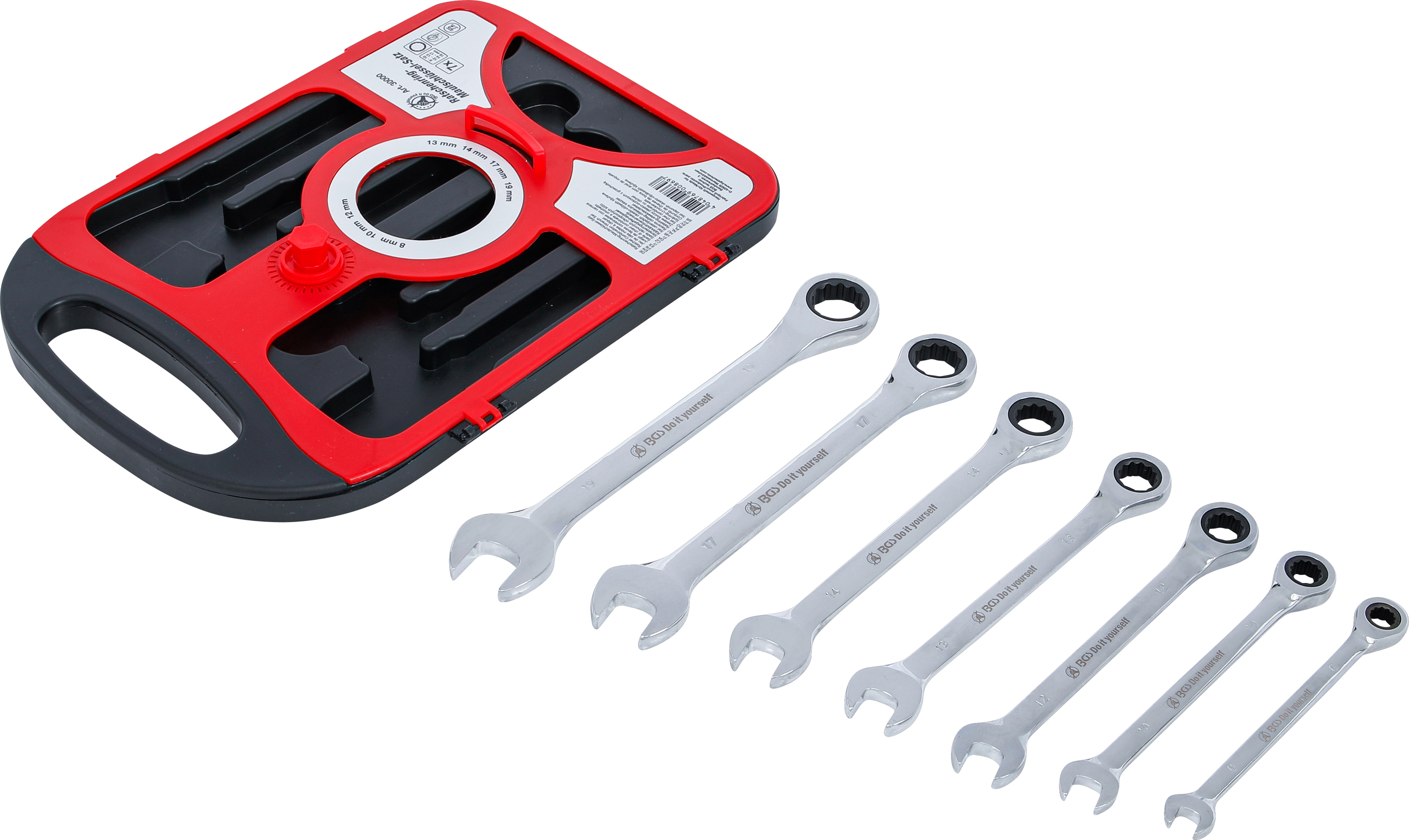 BGS Ratschenring-Maulschlüssel-Satz | SW 8 - 19 mm | 7-tlg.