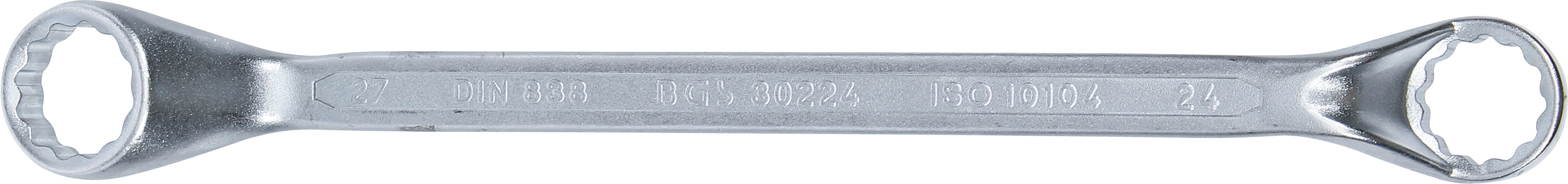 BGS Doppel-Ringschlüssel | tief gekröpft | SW 24 x 27 mm