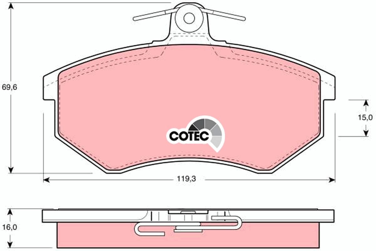 Bremsbelagsatz, Scheibenbremse