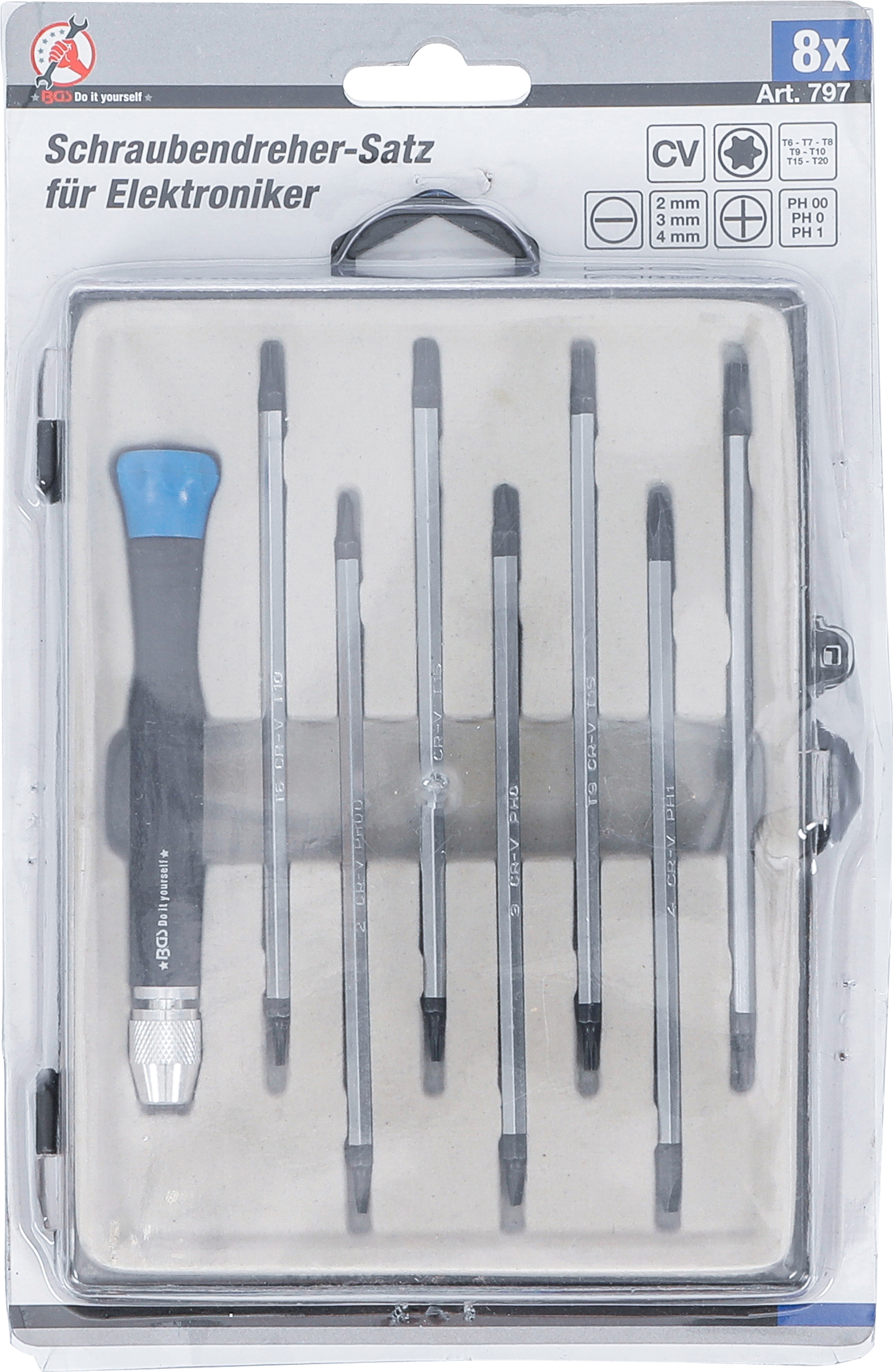 BGS Schraubendreher-Satz für Elektroniker | 8-tlg.