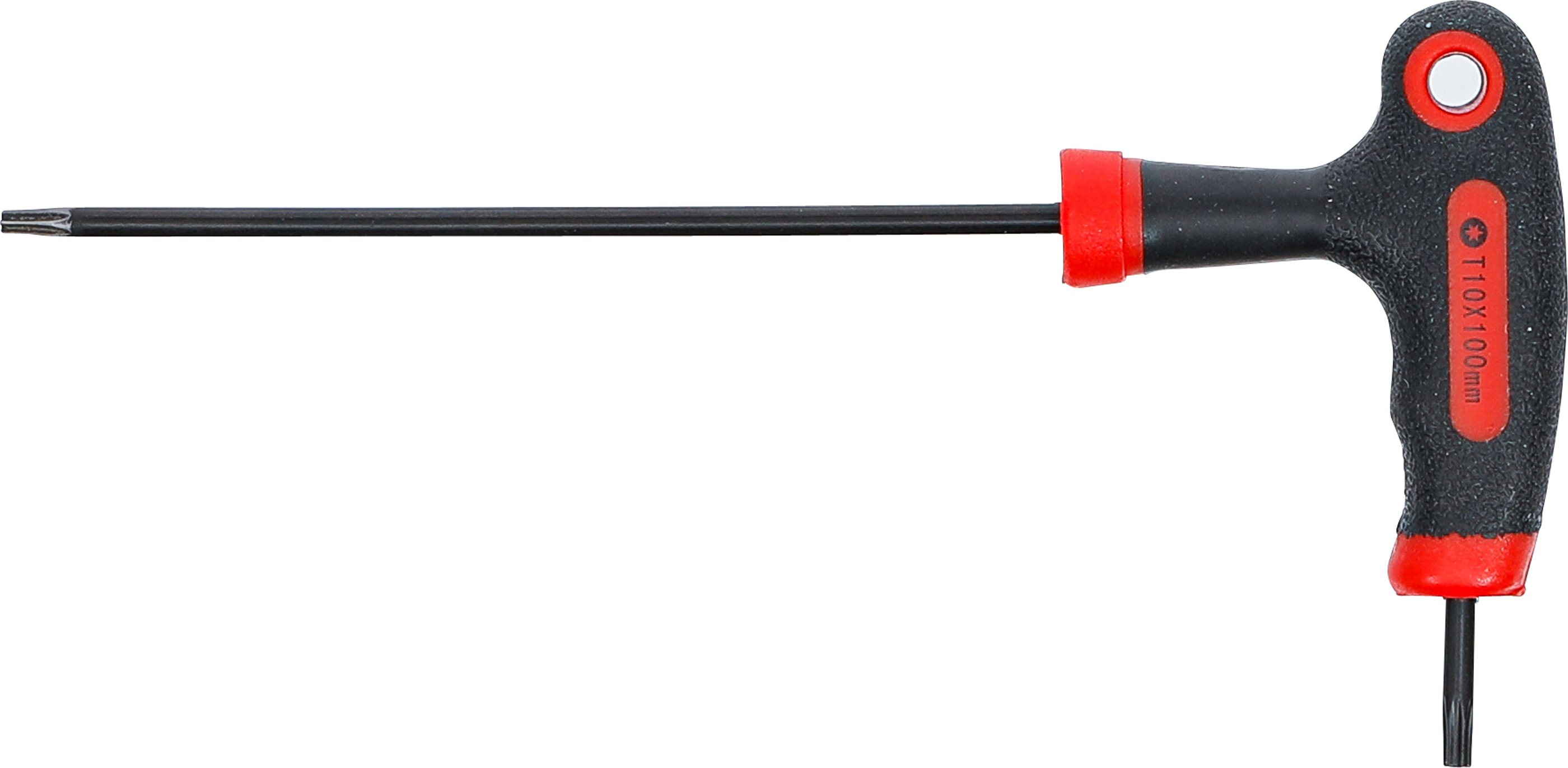 BGS Schraubendreher mit T-Griff und seitlicher Klinge | T-Profil (für Torx) mit/ohne Bohrung T10